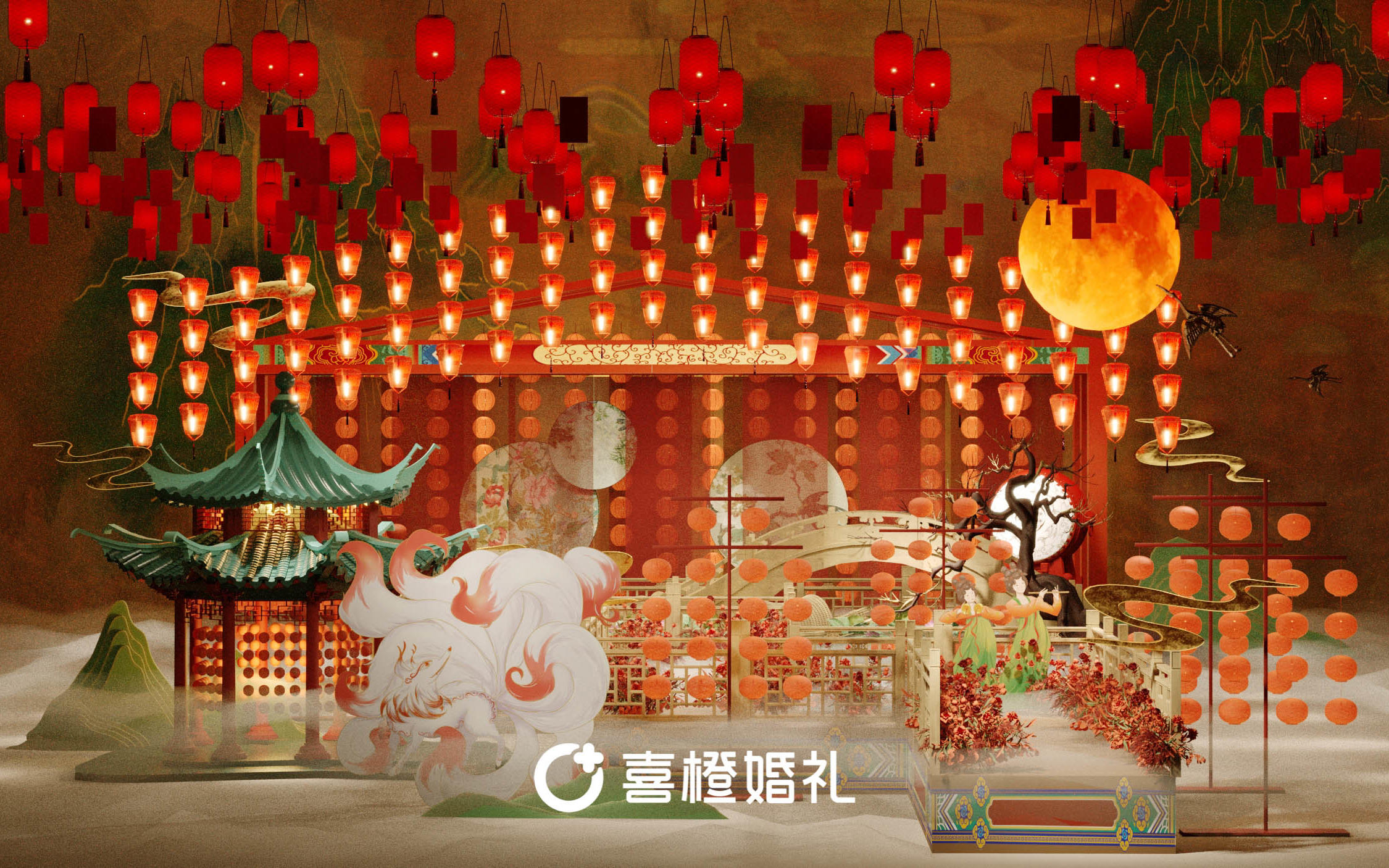 中式｜山海之灵｜红色婚礼