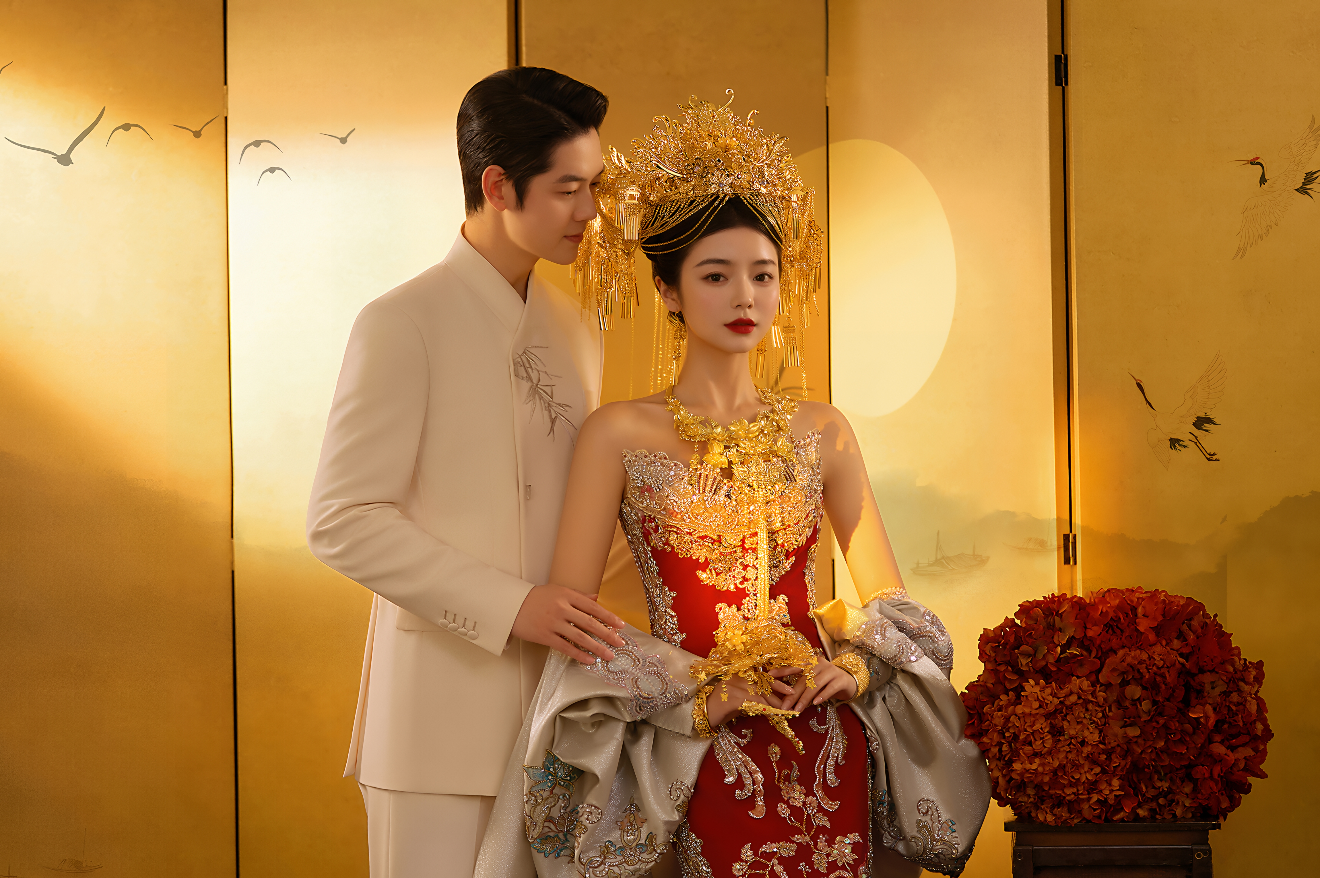 【冬季特惠！两套婚纱照】暖棚一站式拍摄