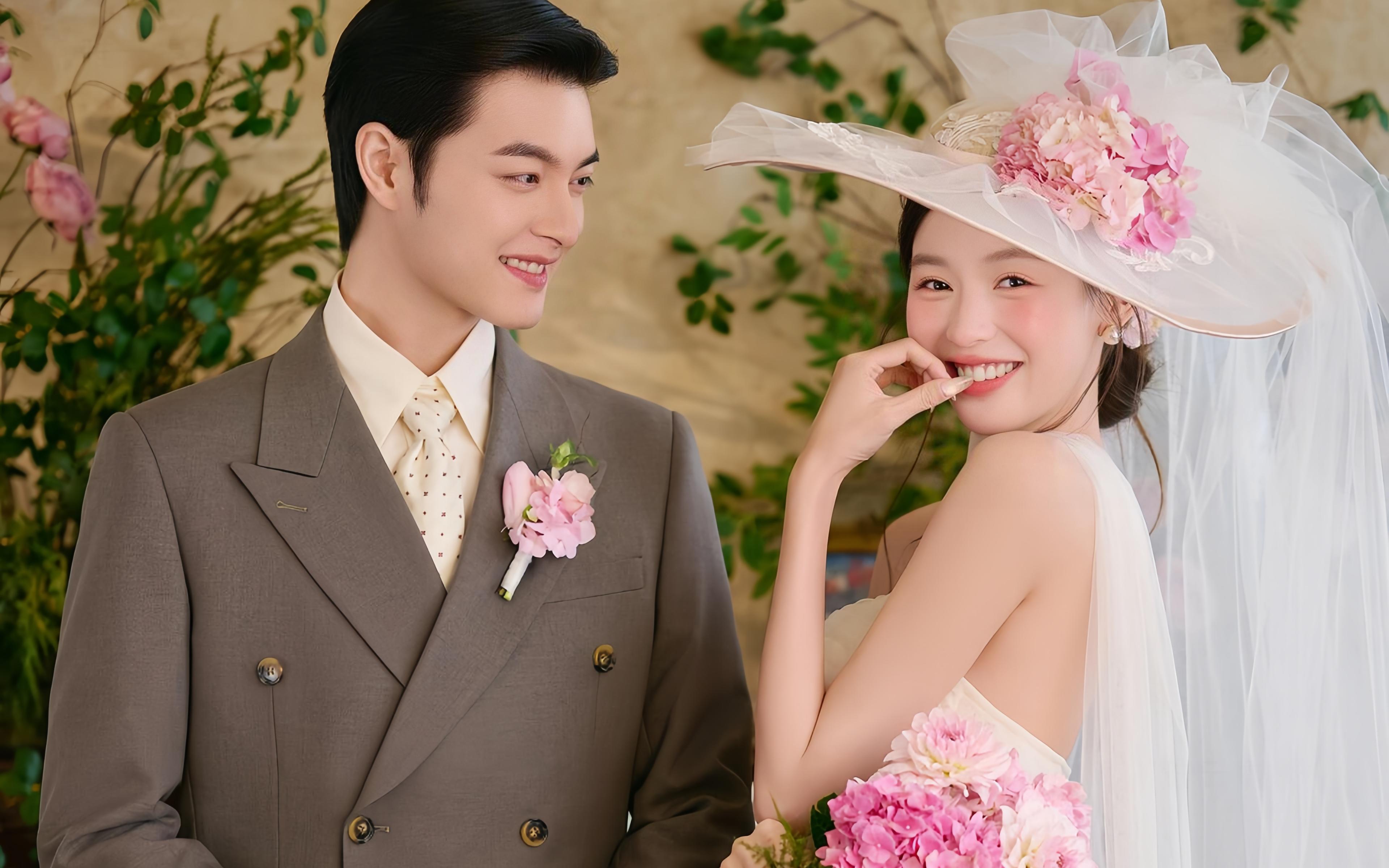 莫奈花园法式复古风婚纱
