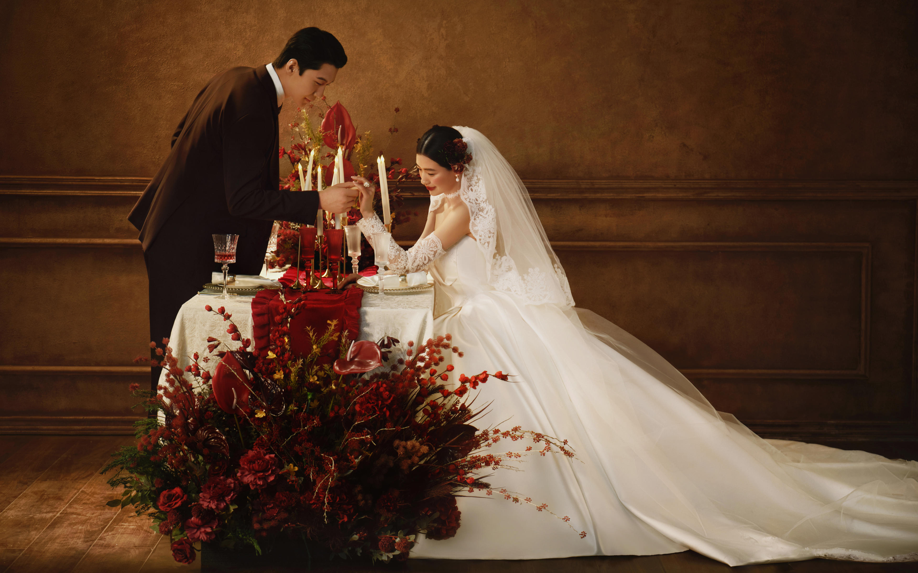 很直观的美貌！法式复古婚纱照真的太漂亮了