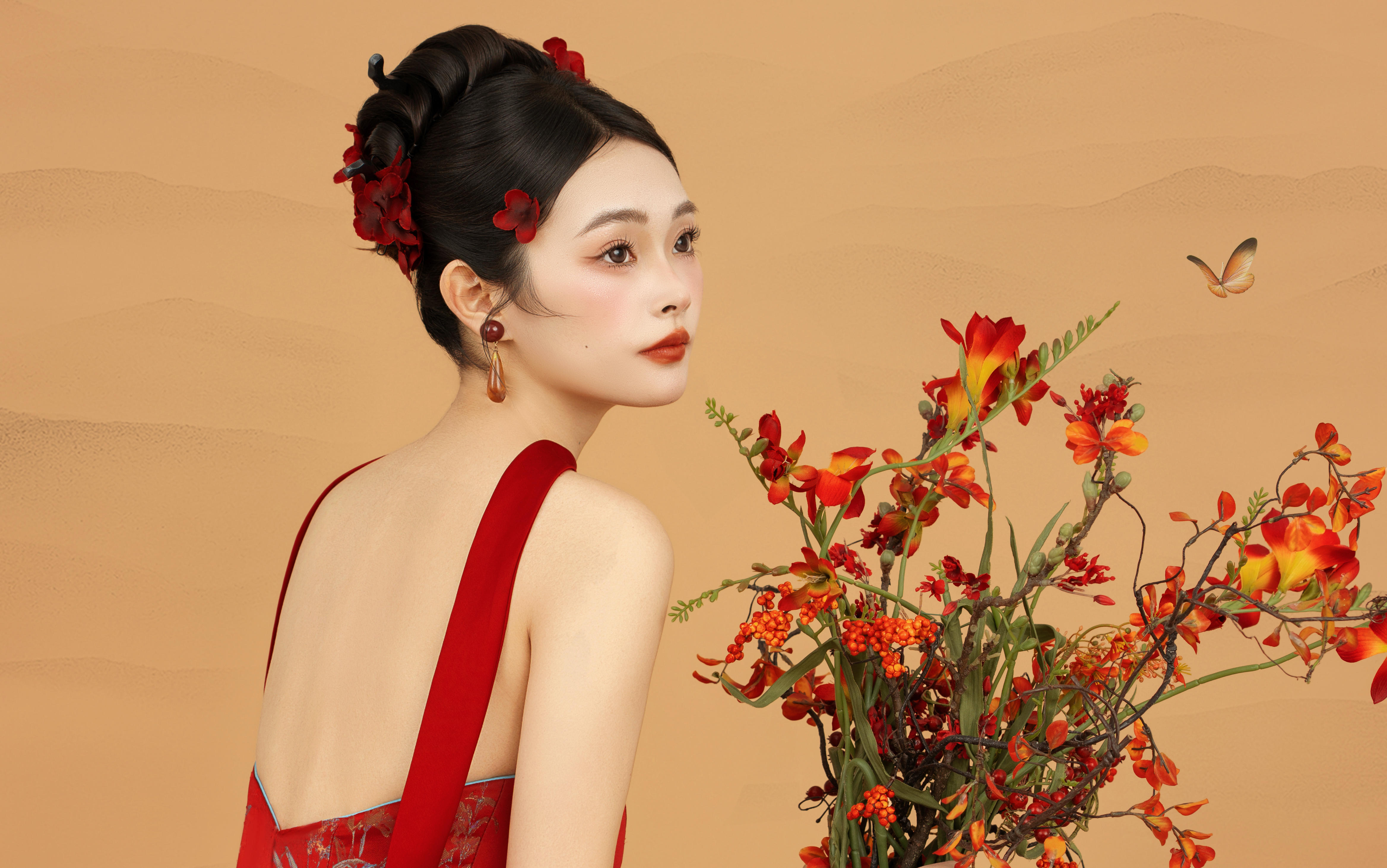 【雪彩客片】嘴真严啊‼️没人告诉我红色国风这么片