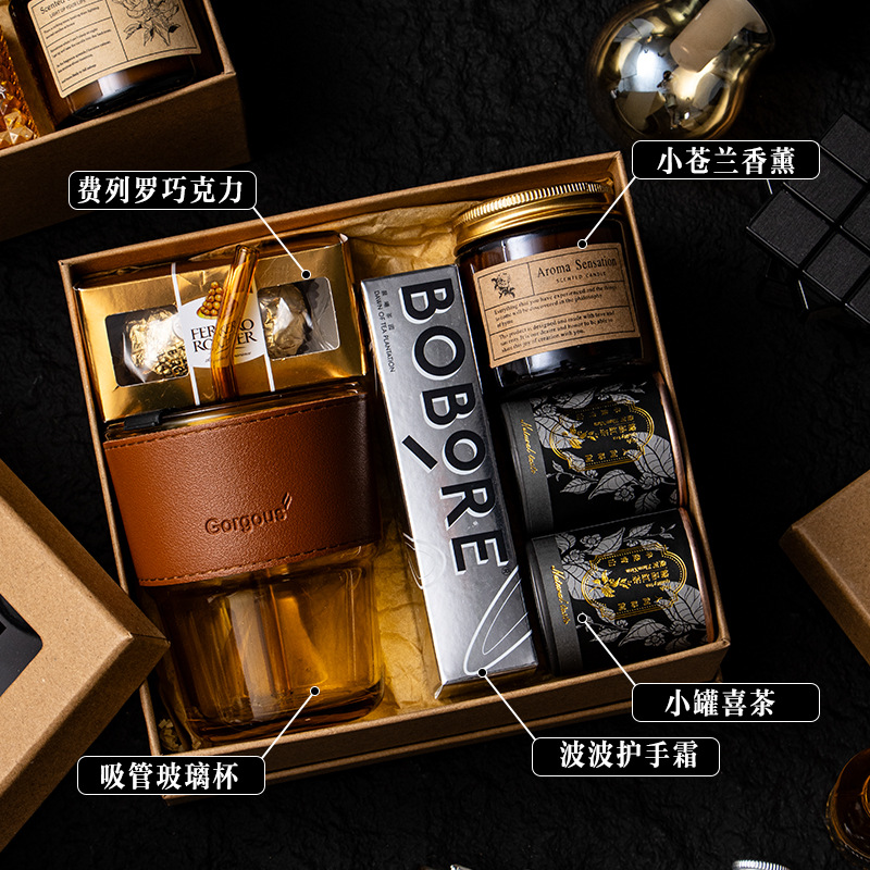 牛皮纸材质实用回礼复古高档礼盒伴郎伴手礼