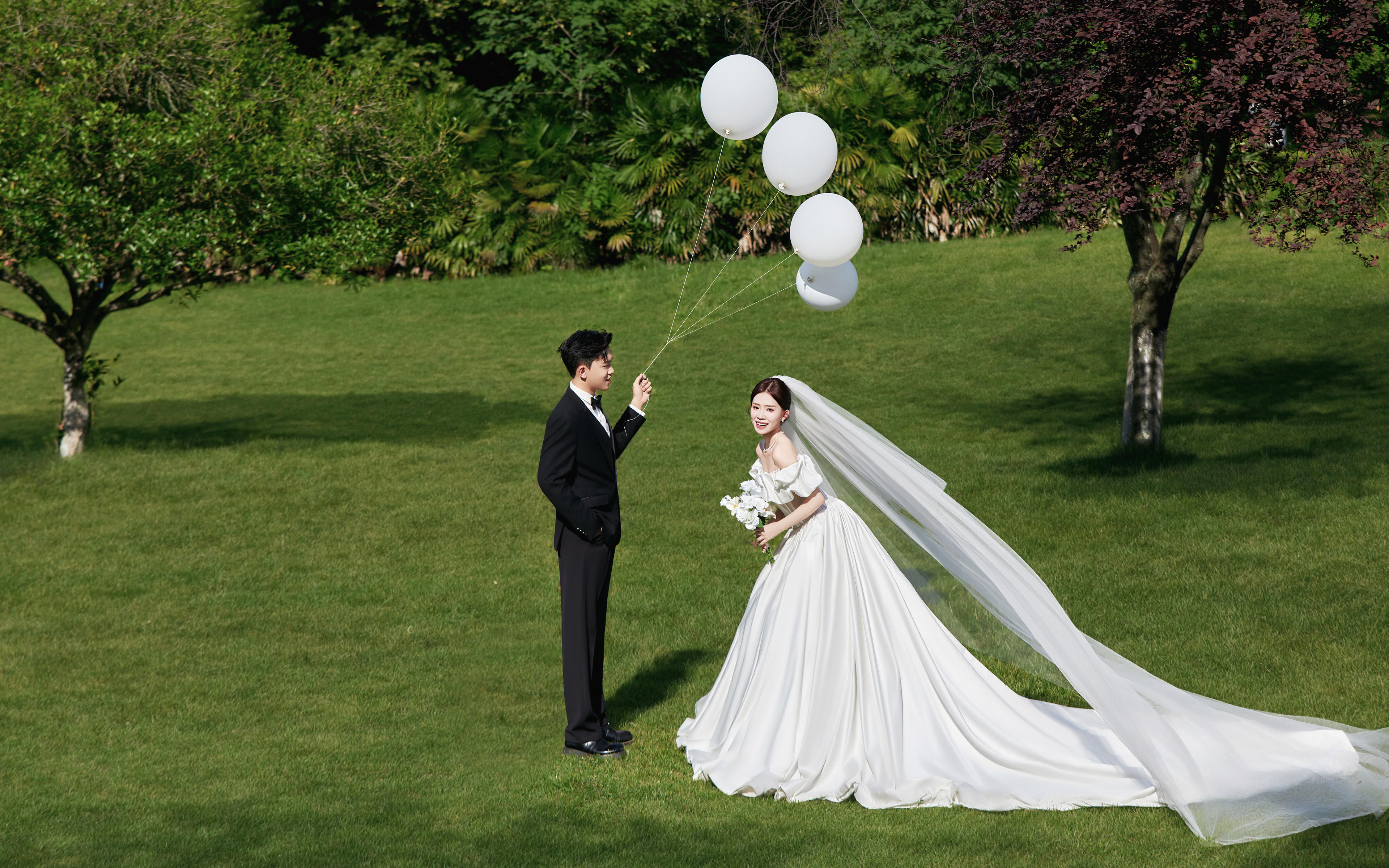 草坪婚纱照