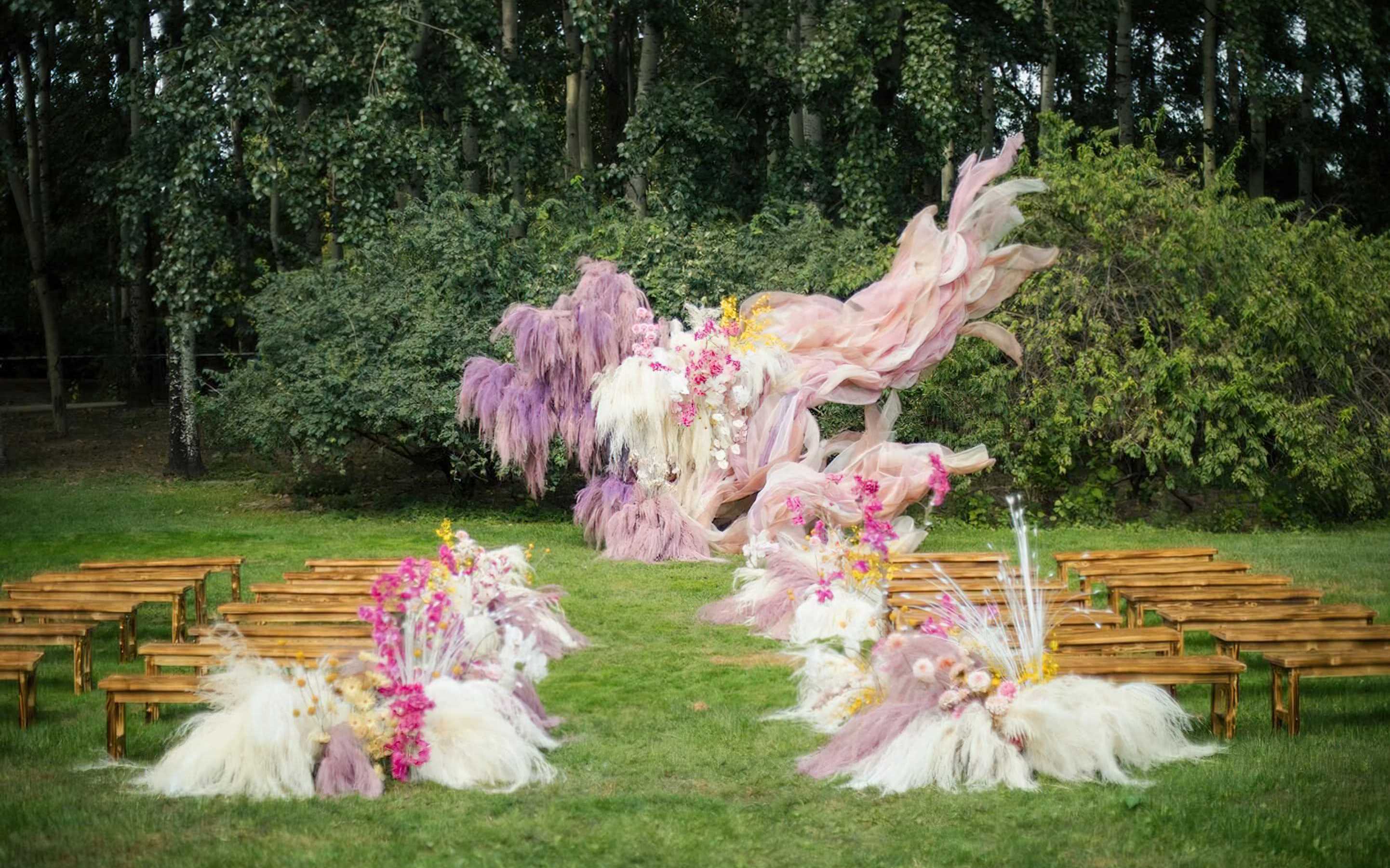 飘逸纱幔风 · 东方写意森系婚礼