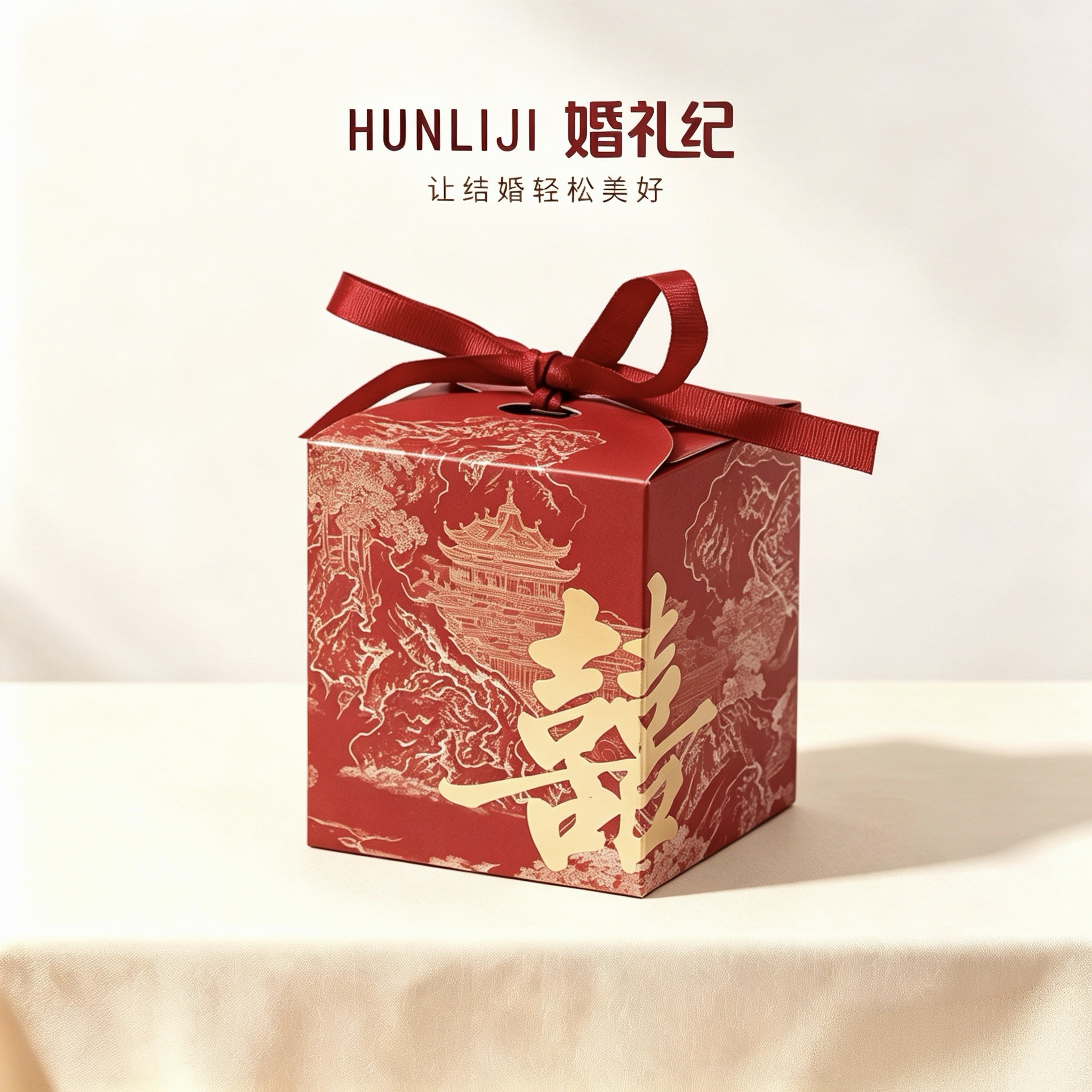 包好发货 喜糖成品红色喜字 喜糖+喜糖盒【成品喜糖不支持退换】