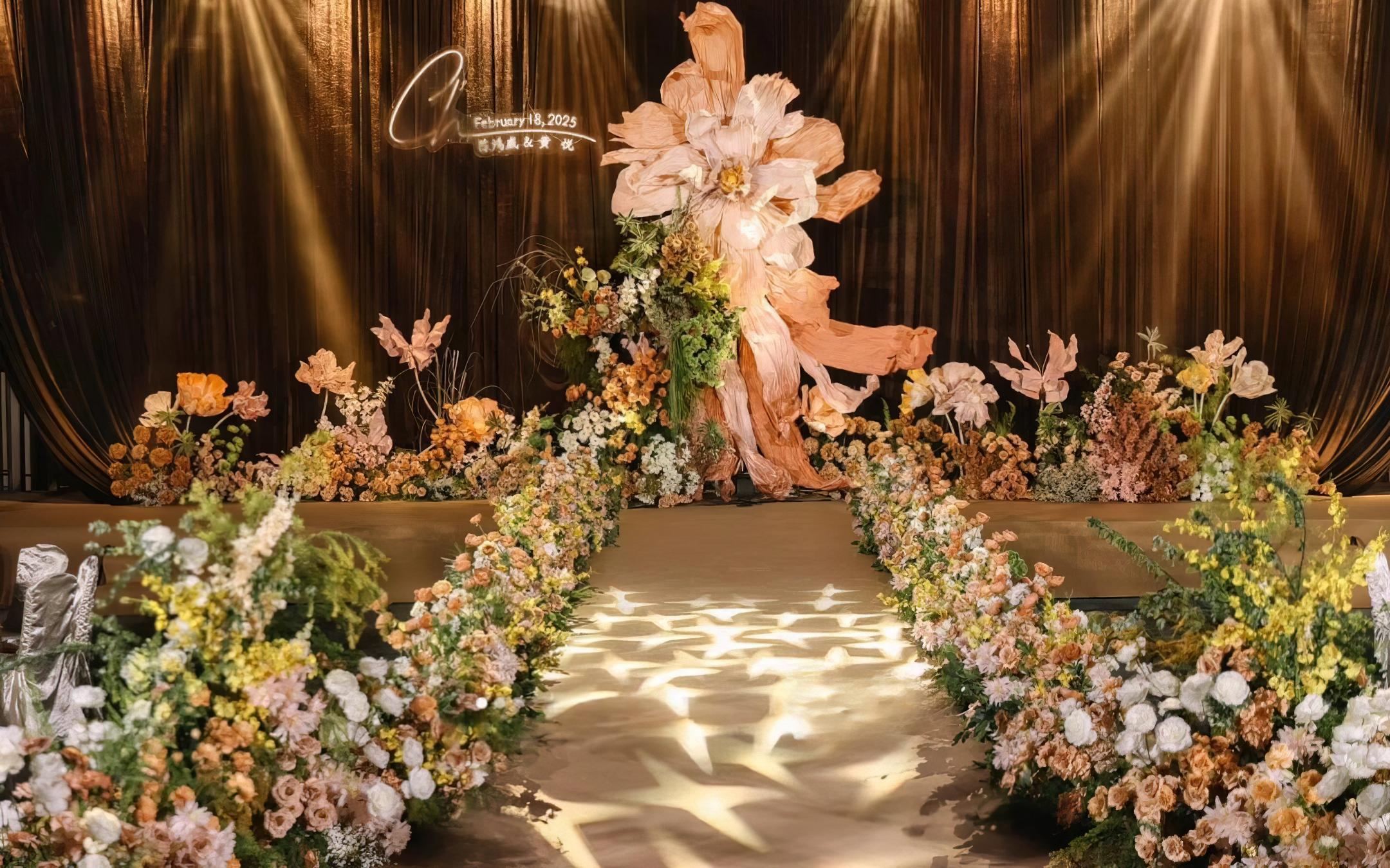 香槟色调婚礼现场