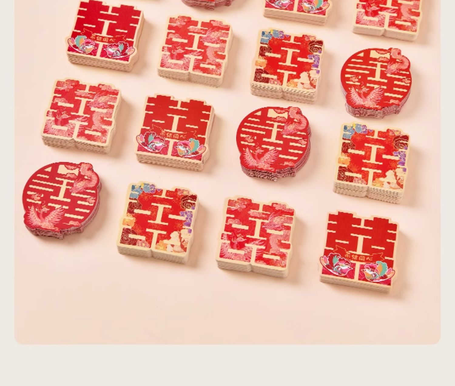 駱易家「國潮」手拋喜套裝結(jié)婚迷你小喜字