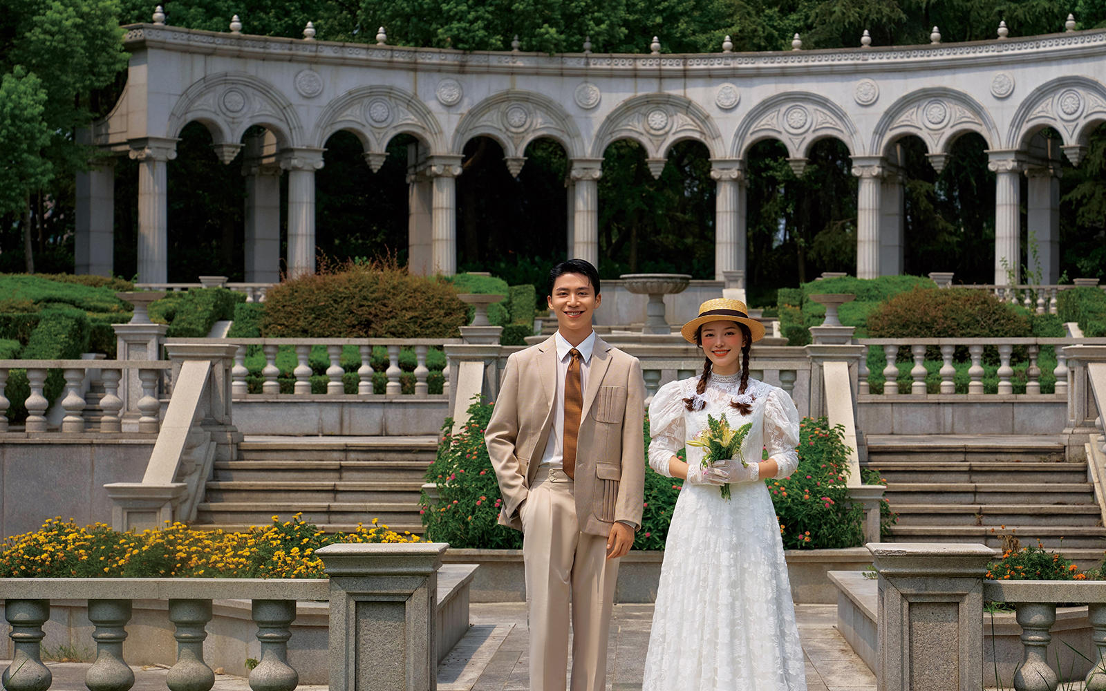 婚纱照推荐 法式油画森系婚纱照
