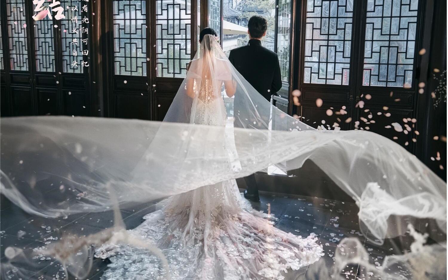 【新中式】桃花落满肩头，白纱拂过流年