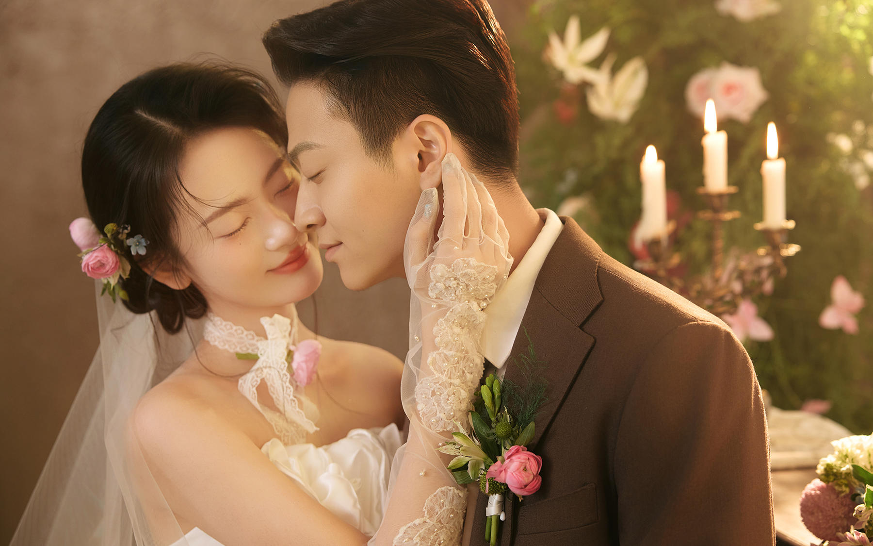 【浪漫法式】室內(nèi)法式花房婚紗照