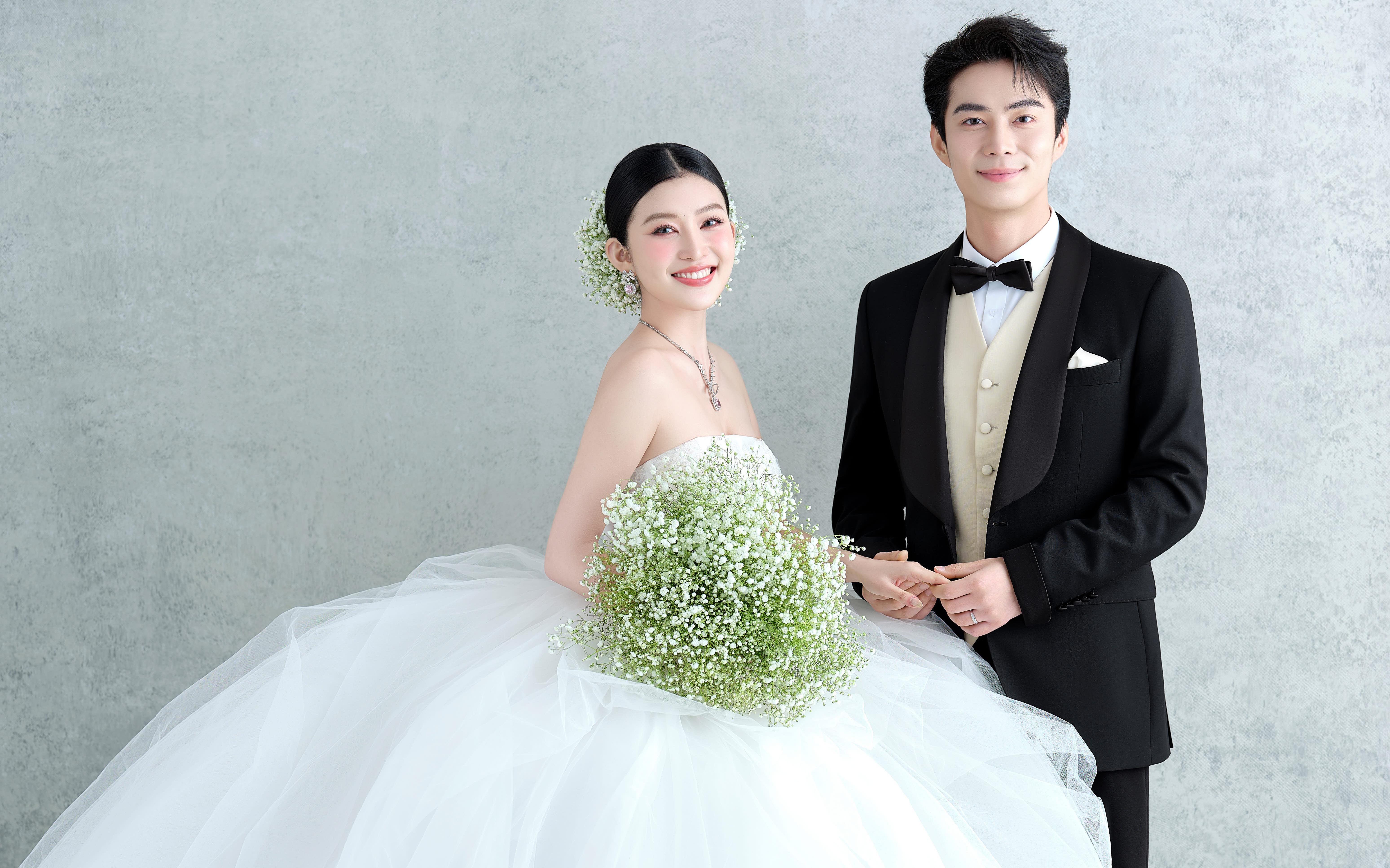 刘亦菲同款满天星造型婚纱照，也太美啦~