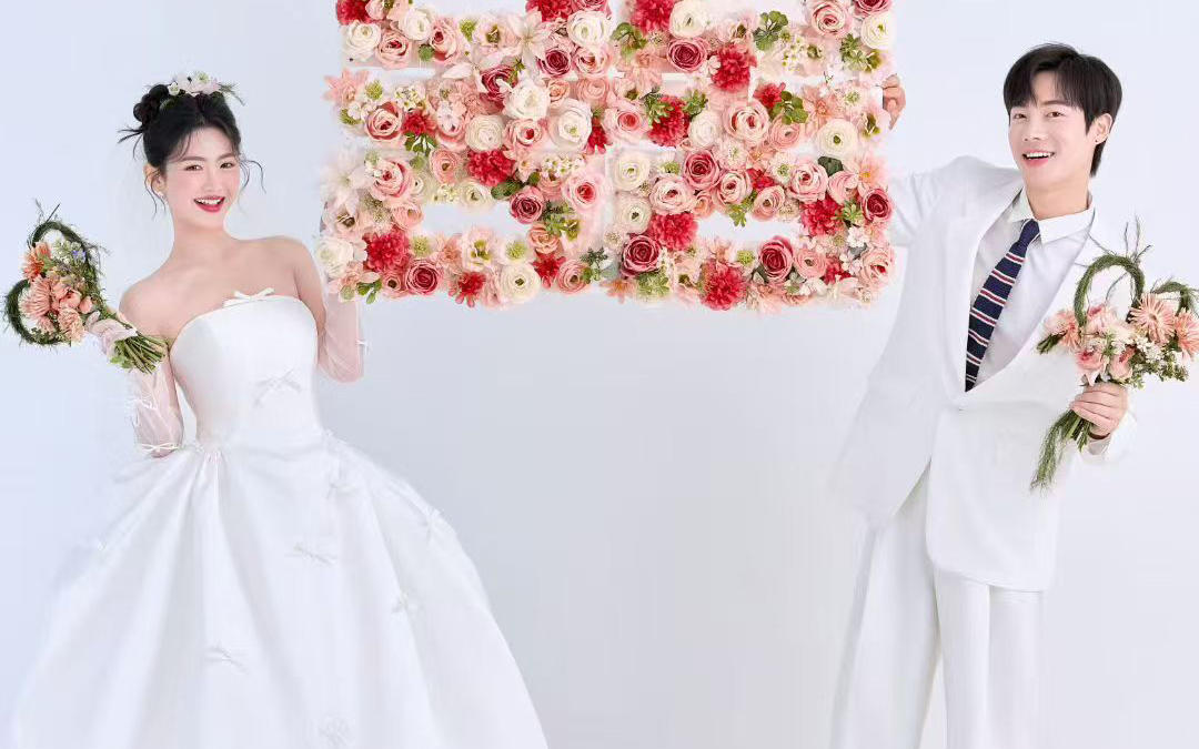 甜美喜嫁婚纱照！每一张都能做手机壁纸