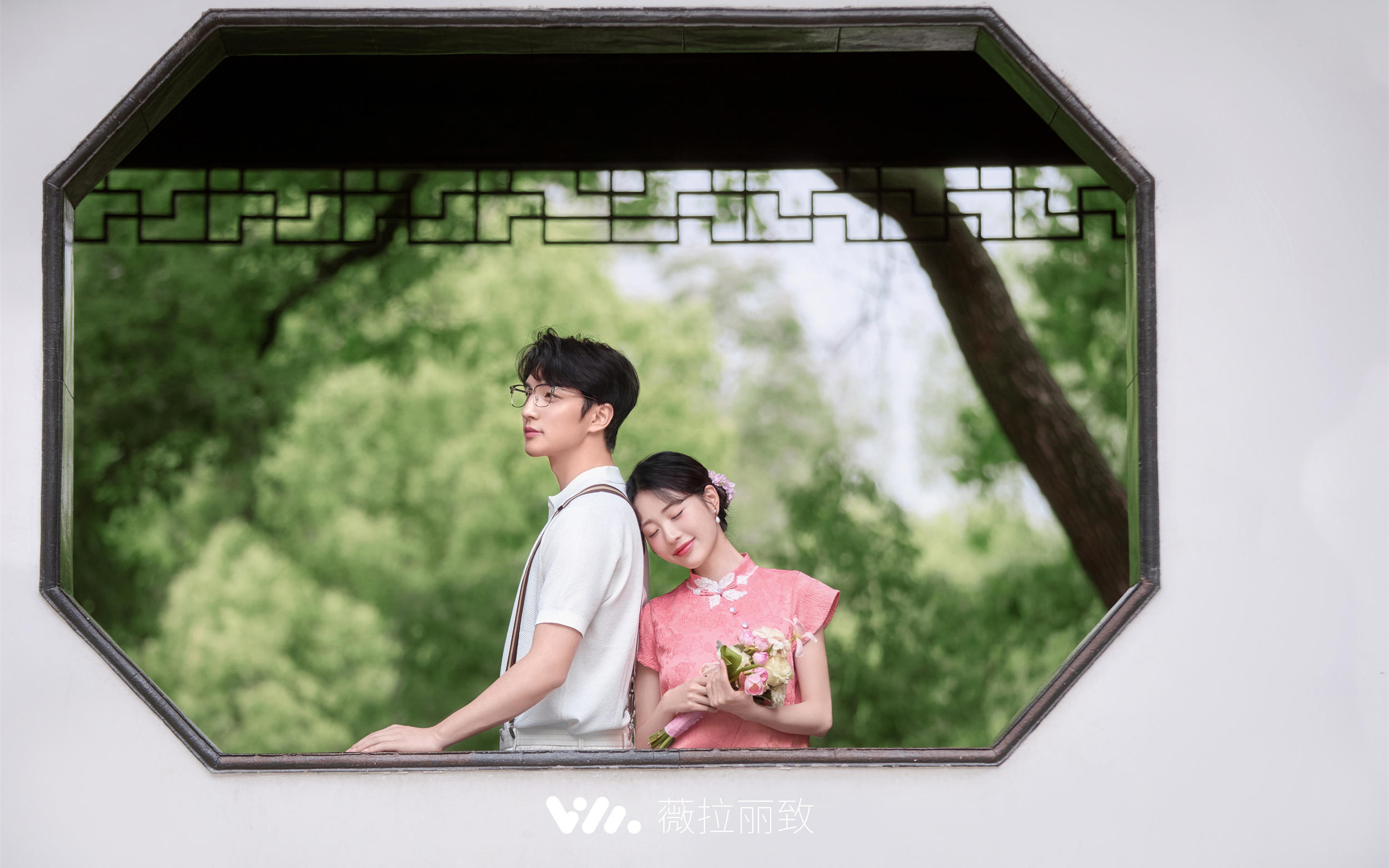 豆蔻少女温婉园林婚纱照！