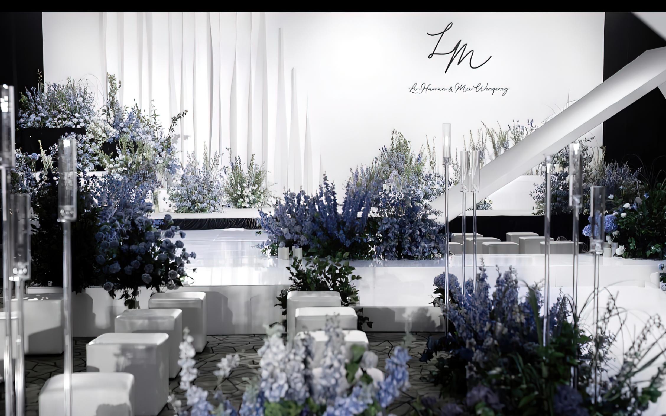 【梦马婚礼定制】韩式白蓝色婚礼