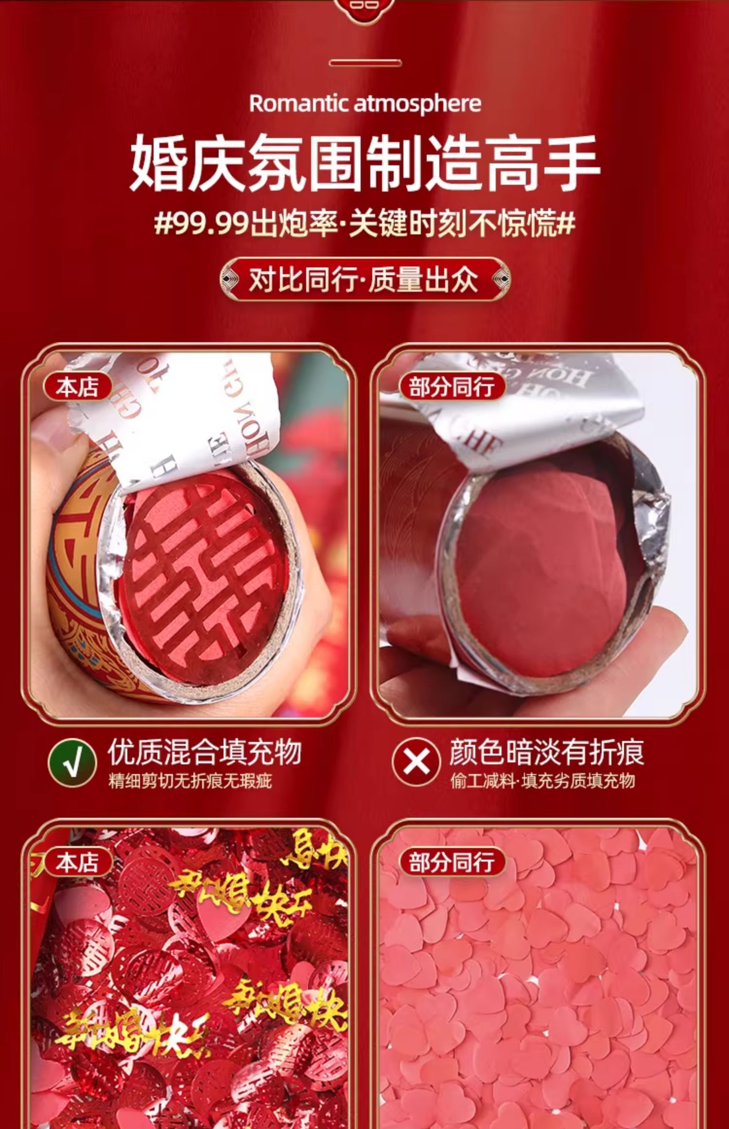 【套餐專屬鏈接】【10根起】禮炮禮花結(jié)婚花瓣雨婚禮噴花手持禮炮