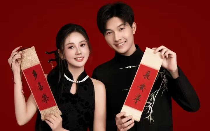 甜美的新中式喜嫁婚纱照