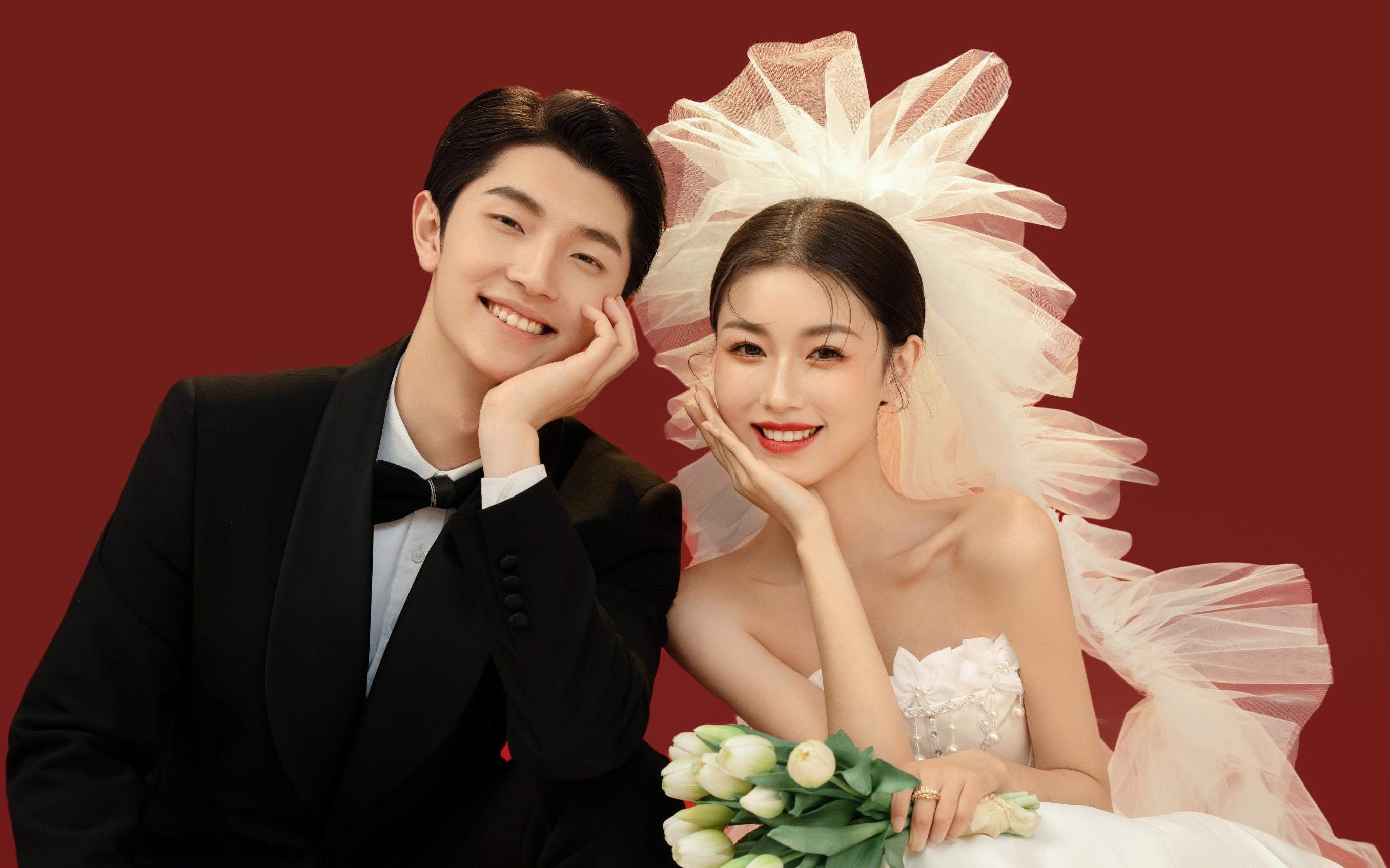 红底喜嫁风婚纱照｜满满仪式感❣️