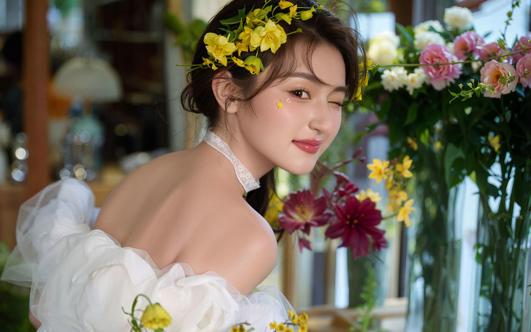 把四季的浪漫都藏进婚纱照里💐清新花房婚纱照