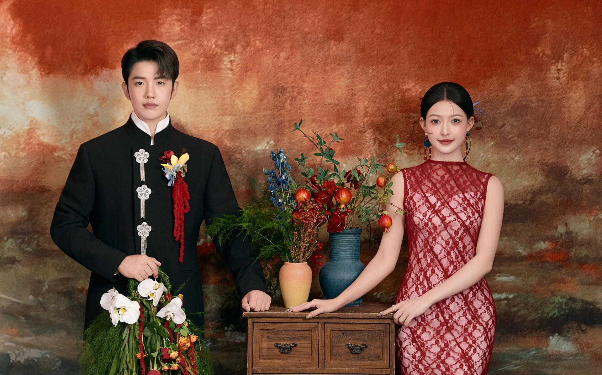 高級(jí)感復(fù)古內(nèi)景婚紗照