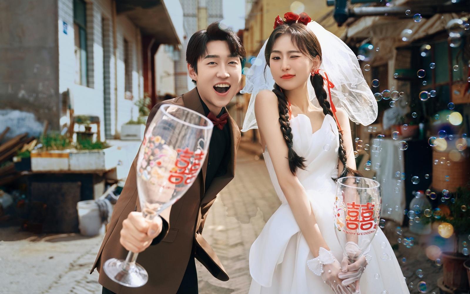 银川婚纱照|00后拍喜嫁婚纱照也太有想法了
