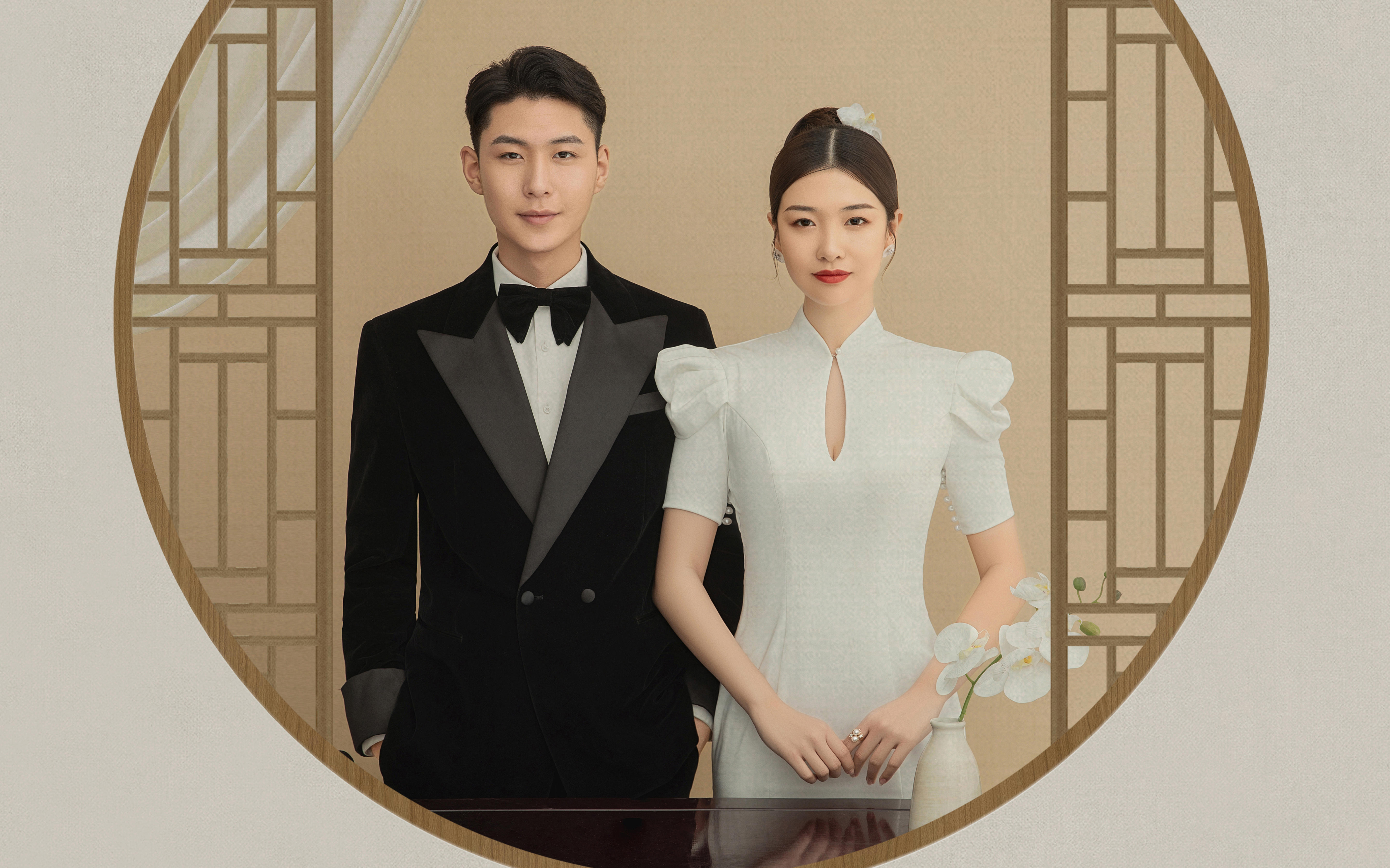 当现代摄影遇上传统绘画|工笔风婚纱照
