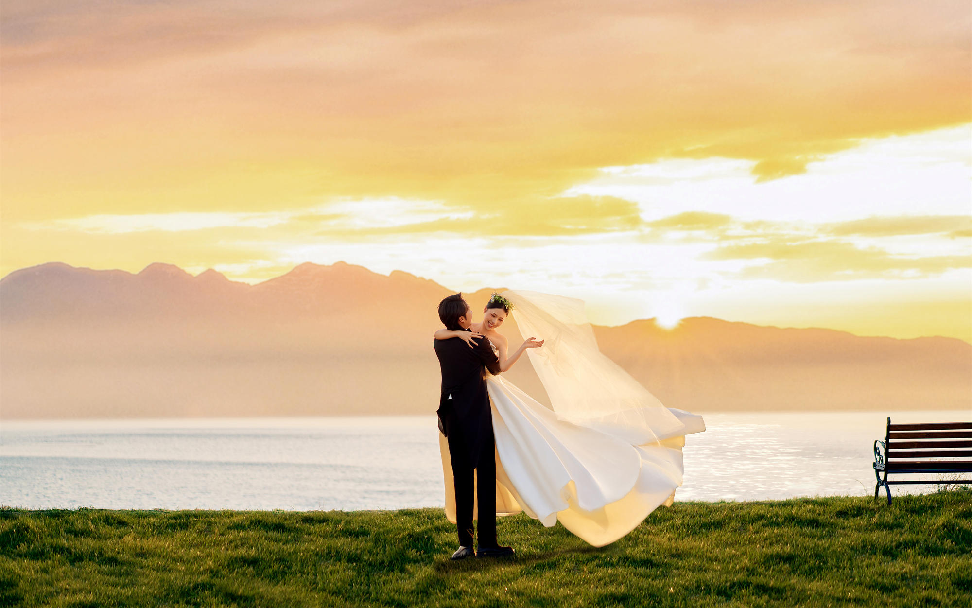 牵马奔海的自由感婚纱照太绝了✨长治婚纱照