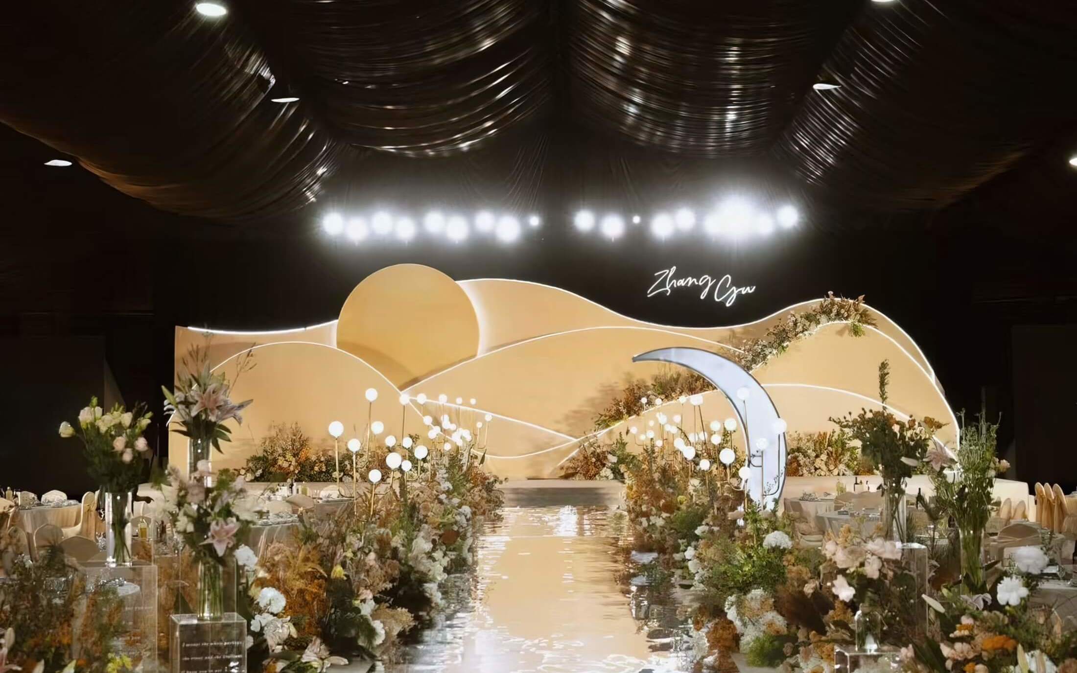 【礼行纪婚礼】黄色简约镜面大棚婚礼