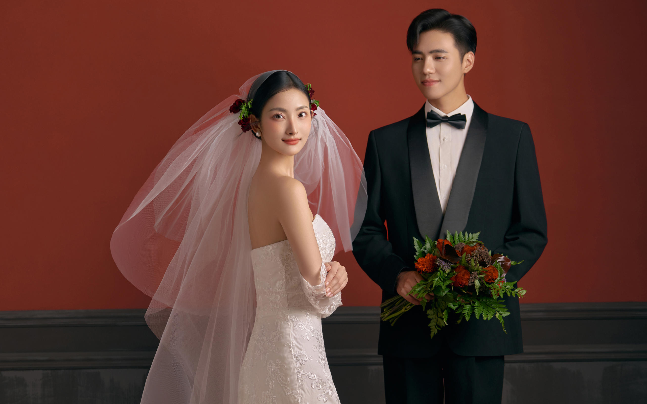轻复古极简婚纱照