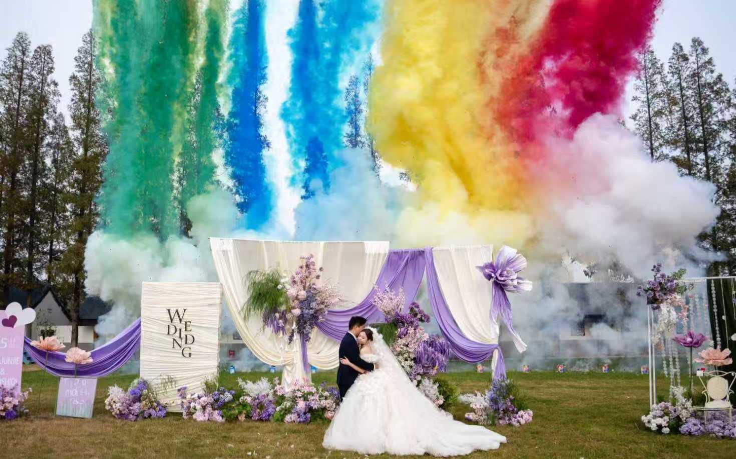 紫韵萦绕的户外婚礼