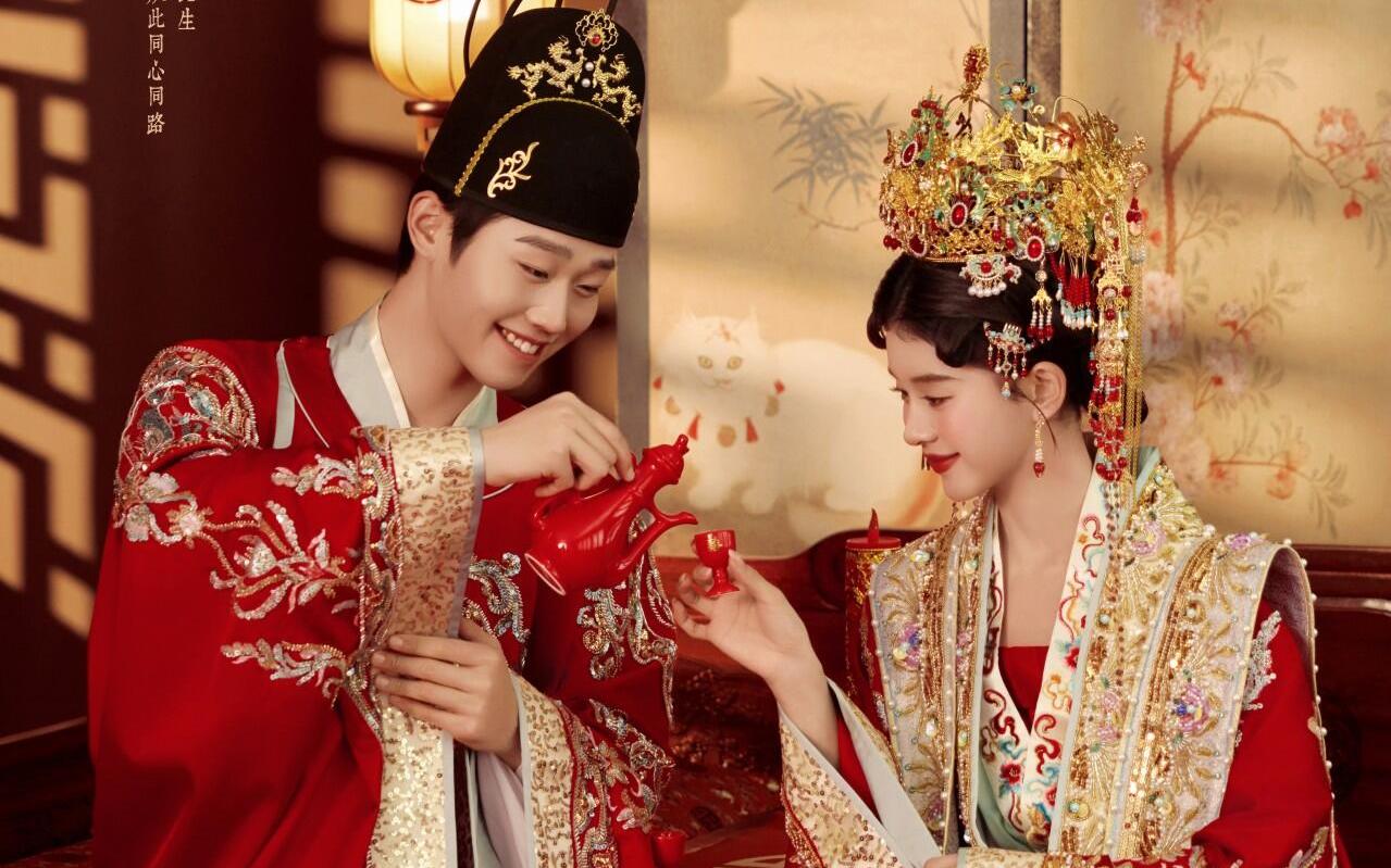 又乖又灵气的汉服婚纱照 长辈都夸赞❤️