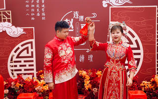 【汐婚礼】乡下老家门口户外红色中式婚礼