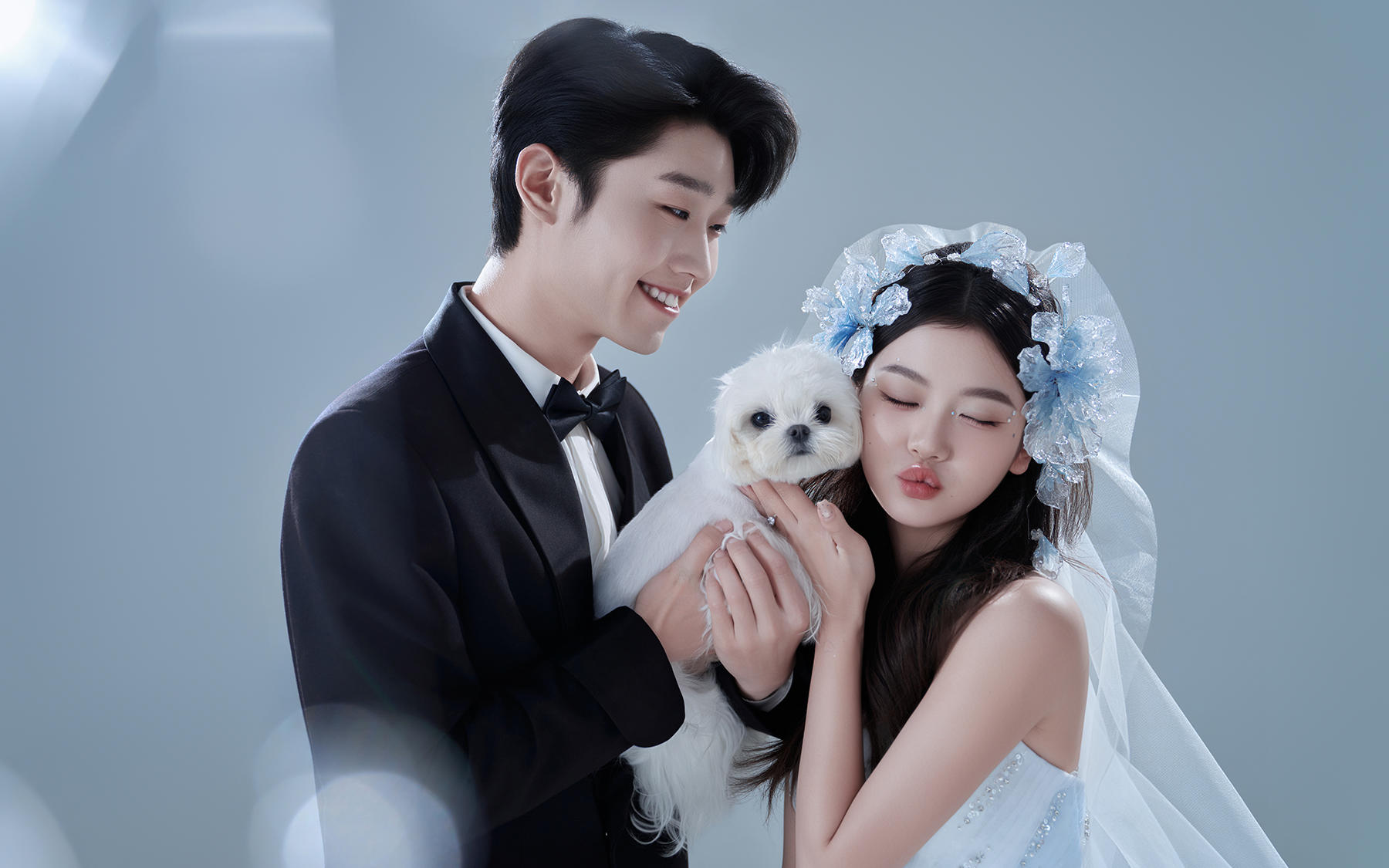 浅蓝纱裙，许你满心欢喜的余生