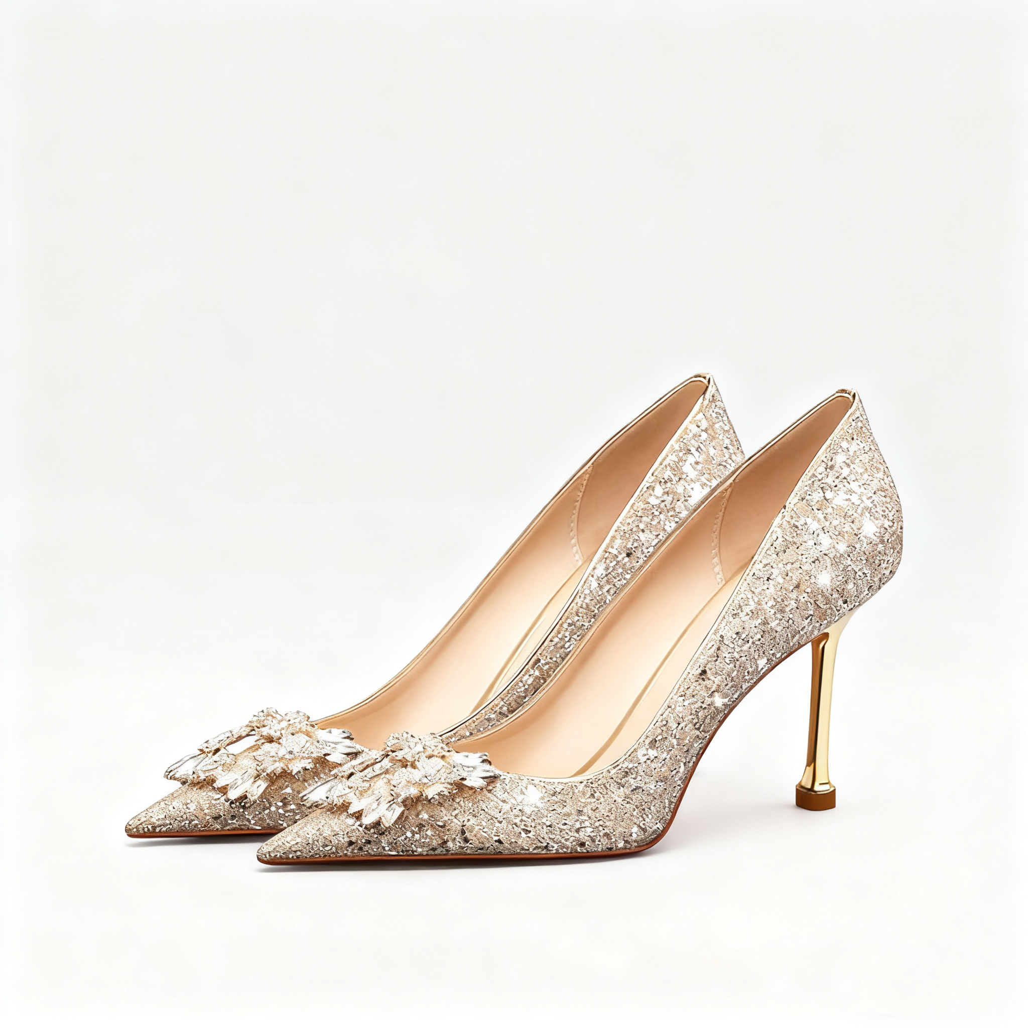 預(yù)發(fā)【絕美主婚鞋】水鉆方扣高跟鞋