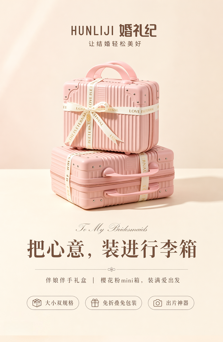 实用行李箱系列 少女粉伴娘伴手礼套餐