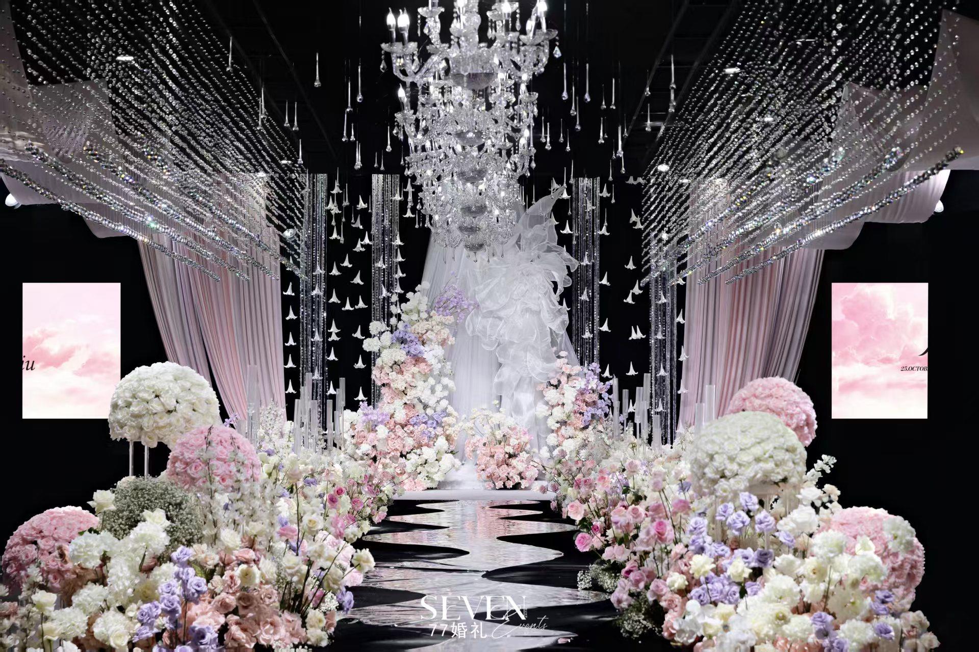 沈家桥文化礼堂温馨粉色婚礼