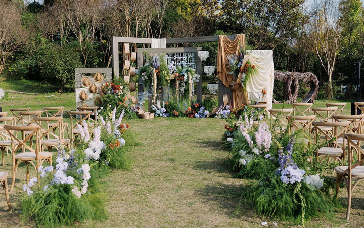 森系花境｜治愈感拉满的户外婚礼