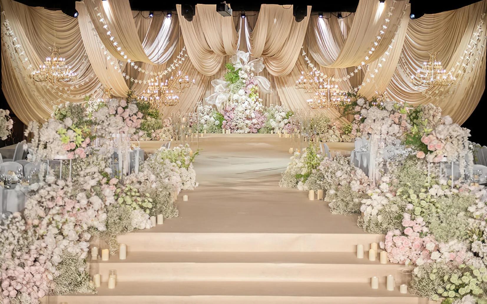 香槟色布幔婚礼