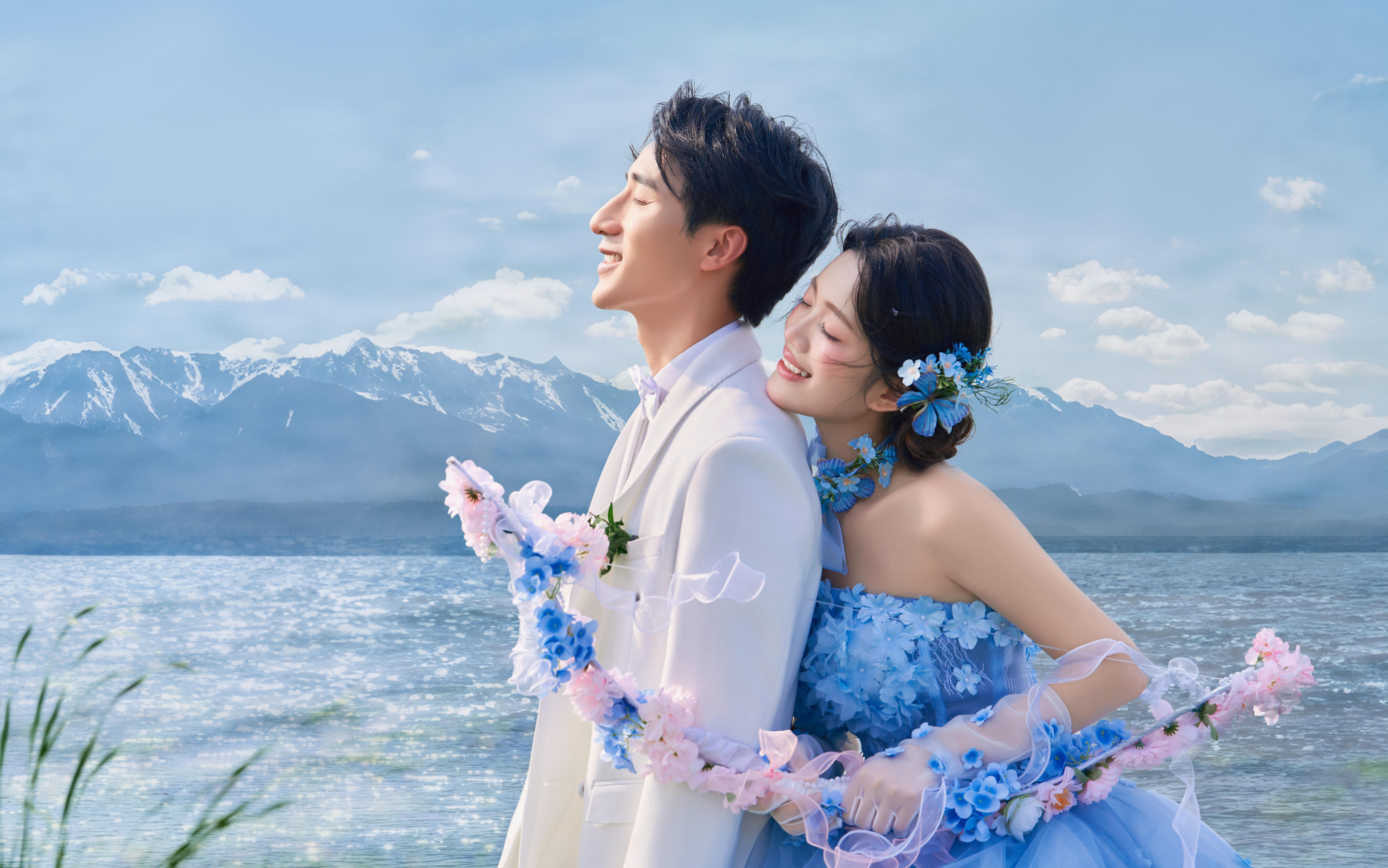 『藍(lán)色花神』啊啊啊火曝全網(wǎng)的花神丘比特婚紗照