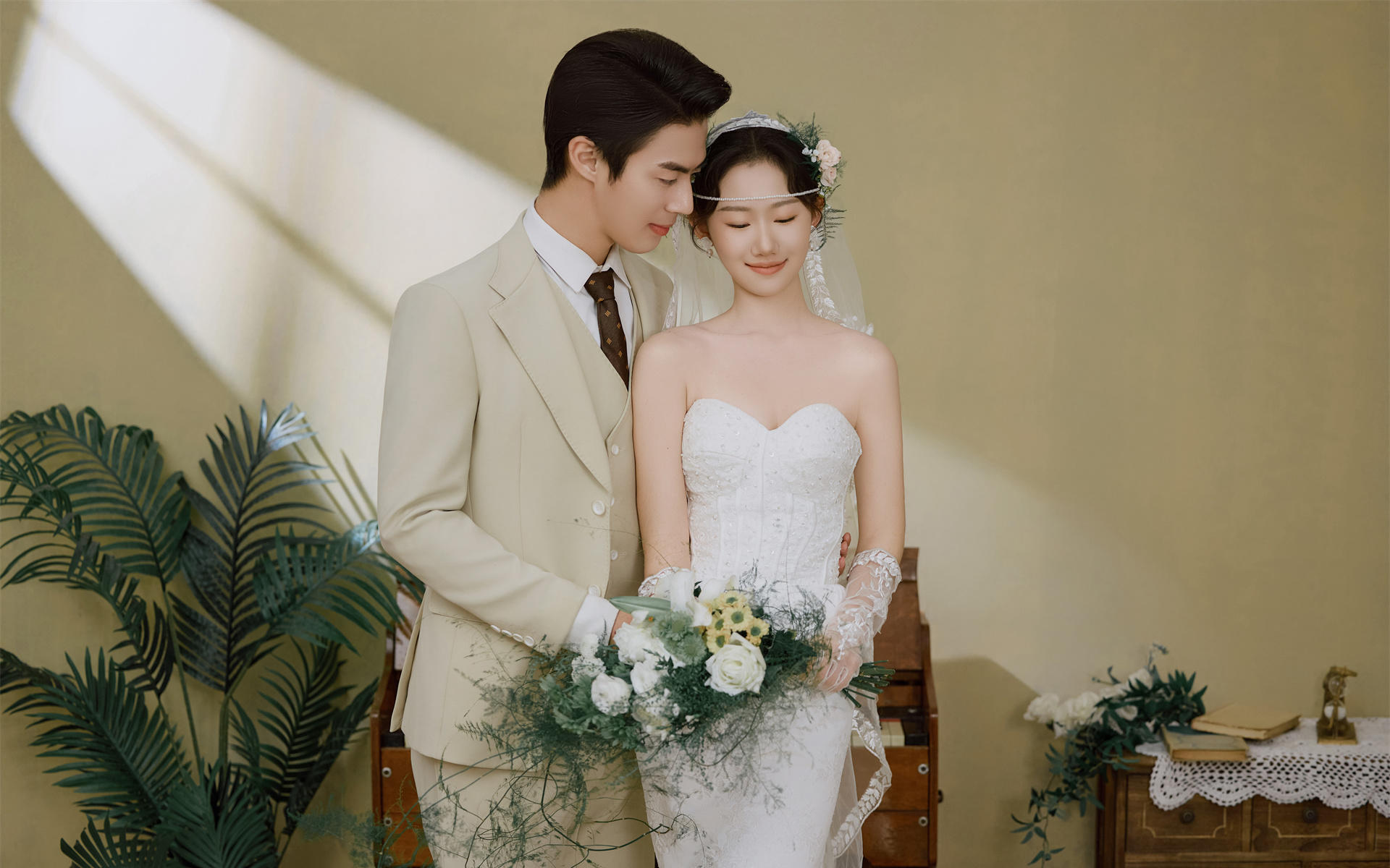 輕光影油畫風婚紗照