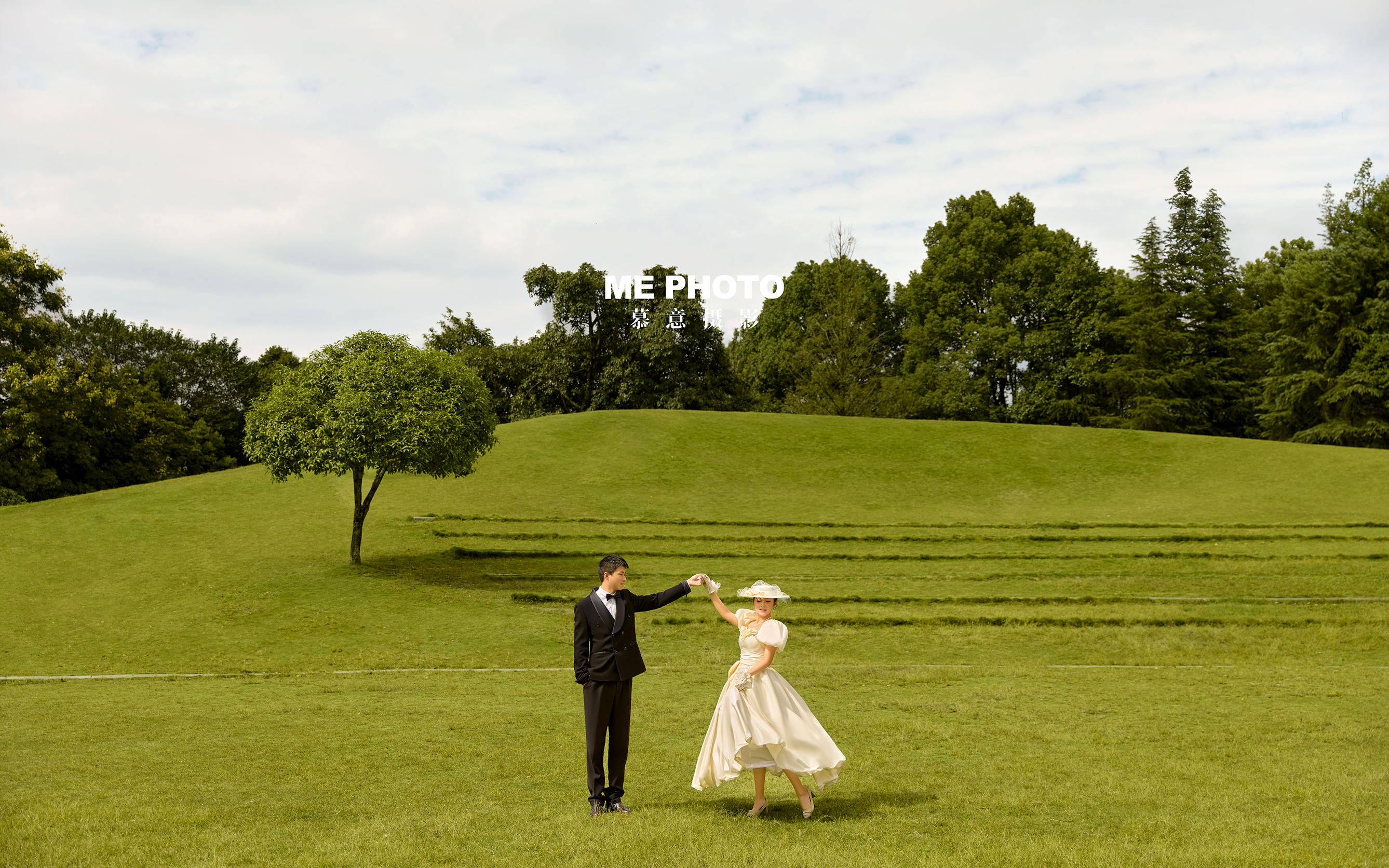 复古森系婚纱照