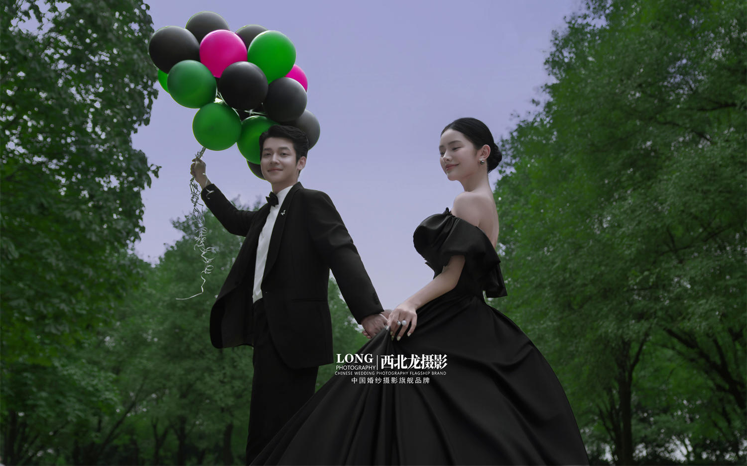 電影感大片??我的黑紗森系婚紗照也太美了吧??！