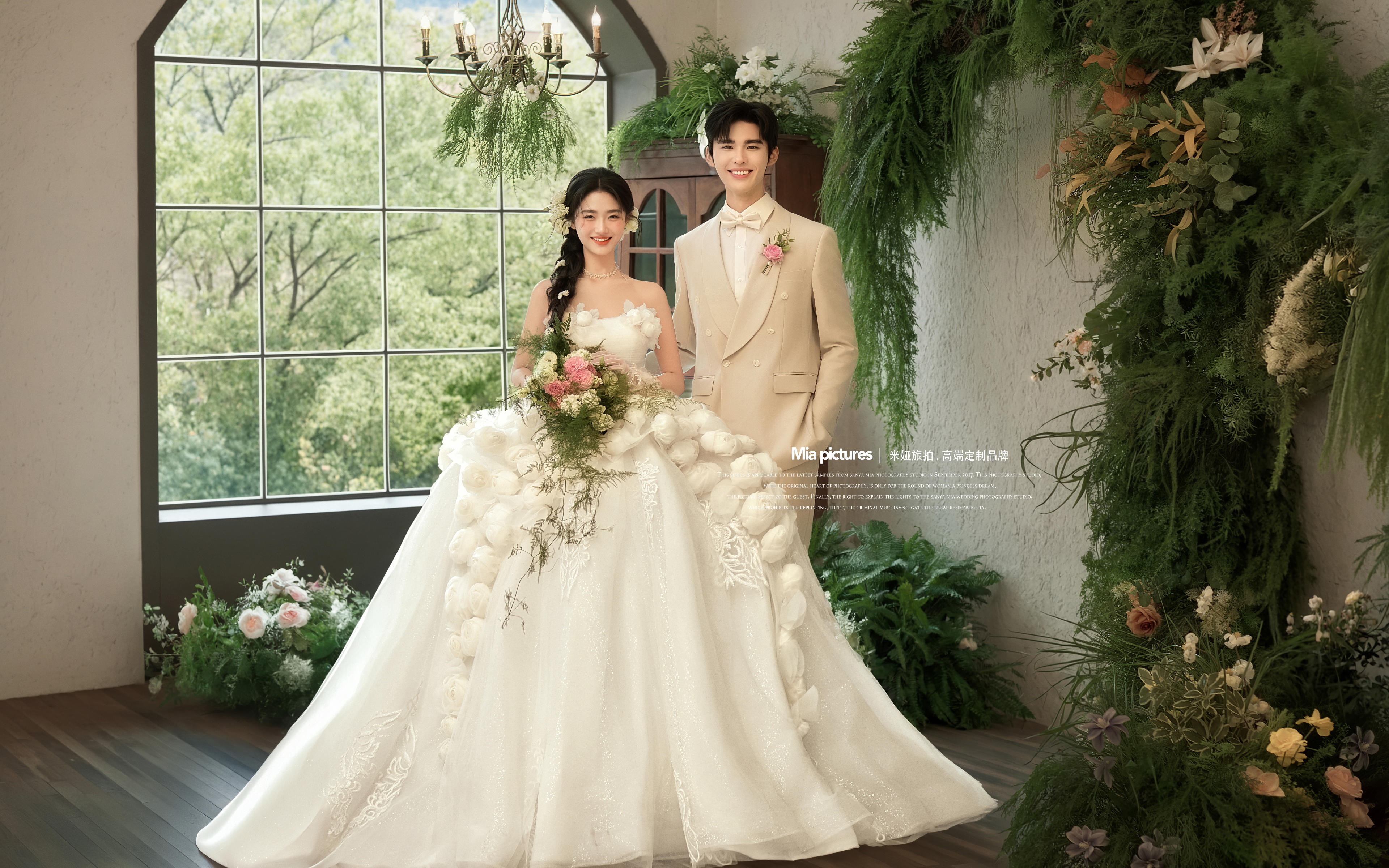 【把莫奈花园搬进婚纱照】