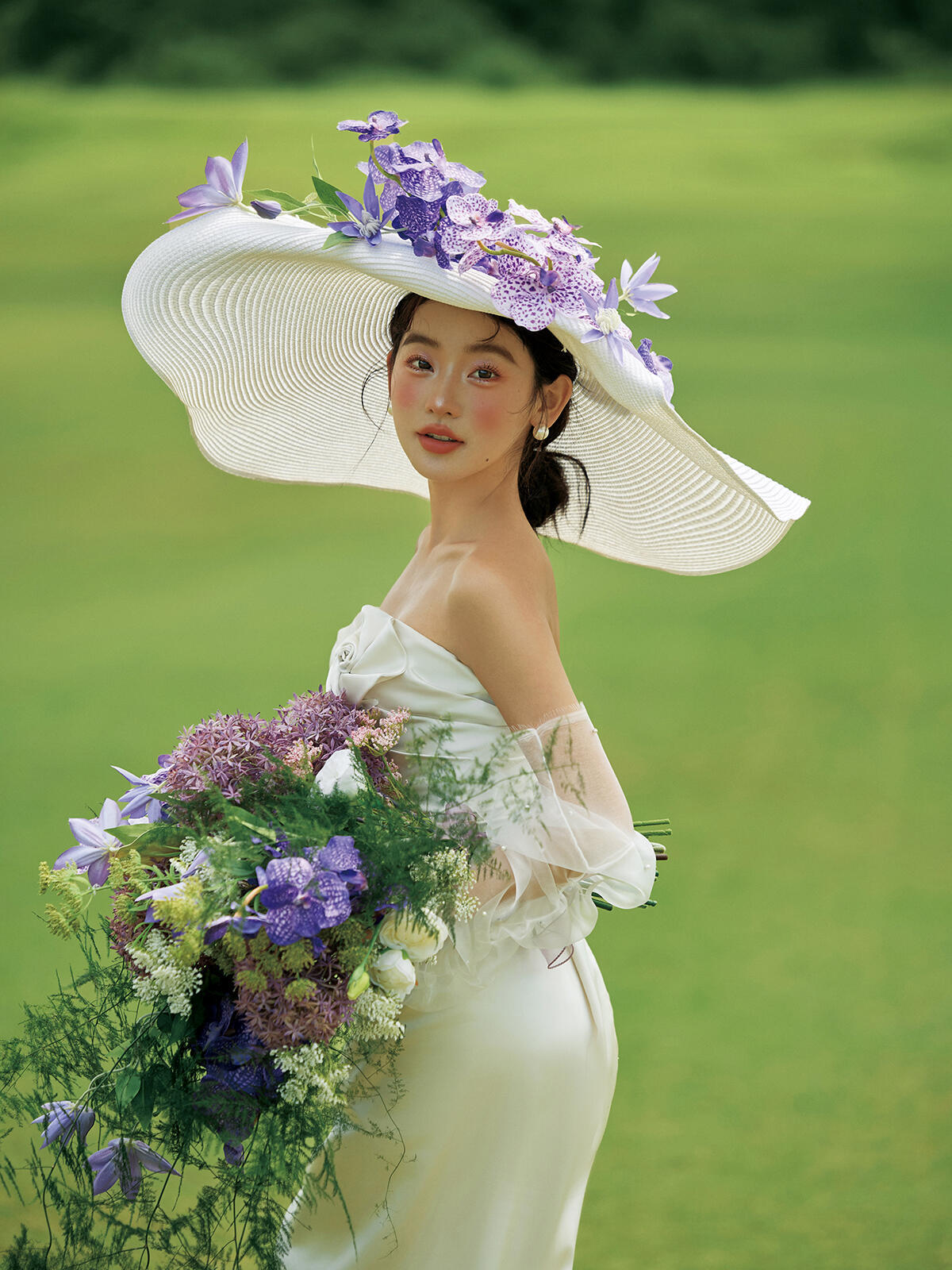 “法式尤萊紫”復古婚紗照真嘟是氛圍感的神