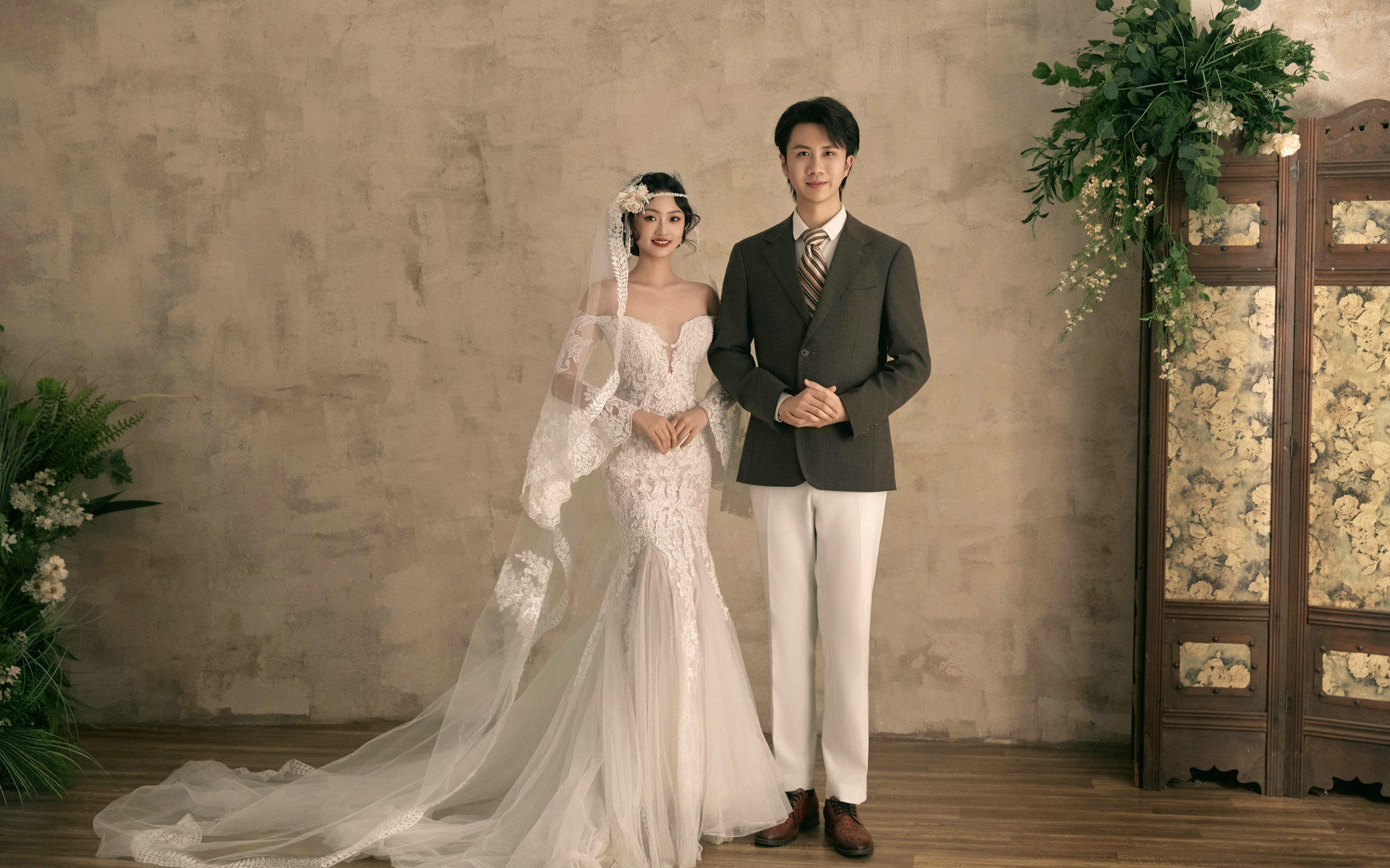 美到沦陷的复古风婚纱照✨小众文艺又高级
