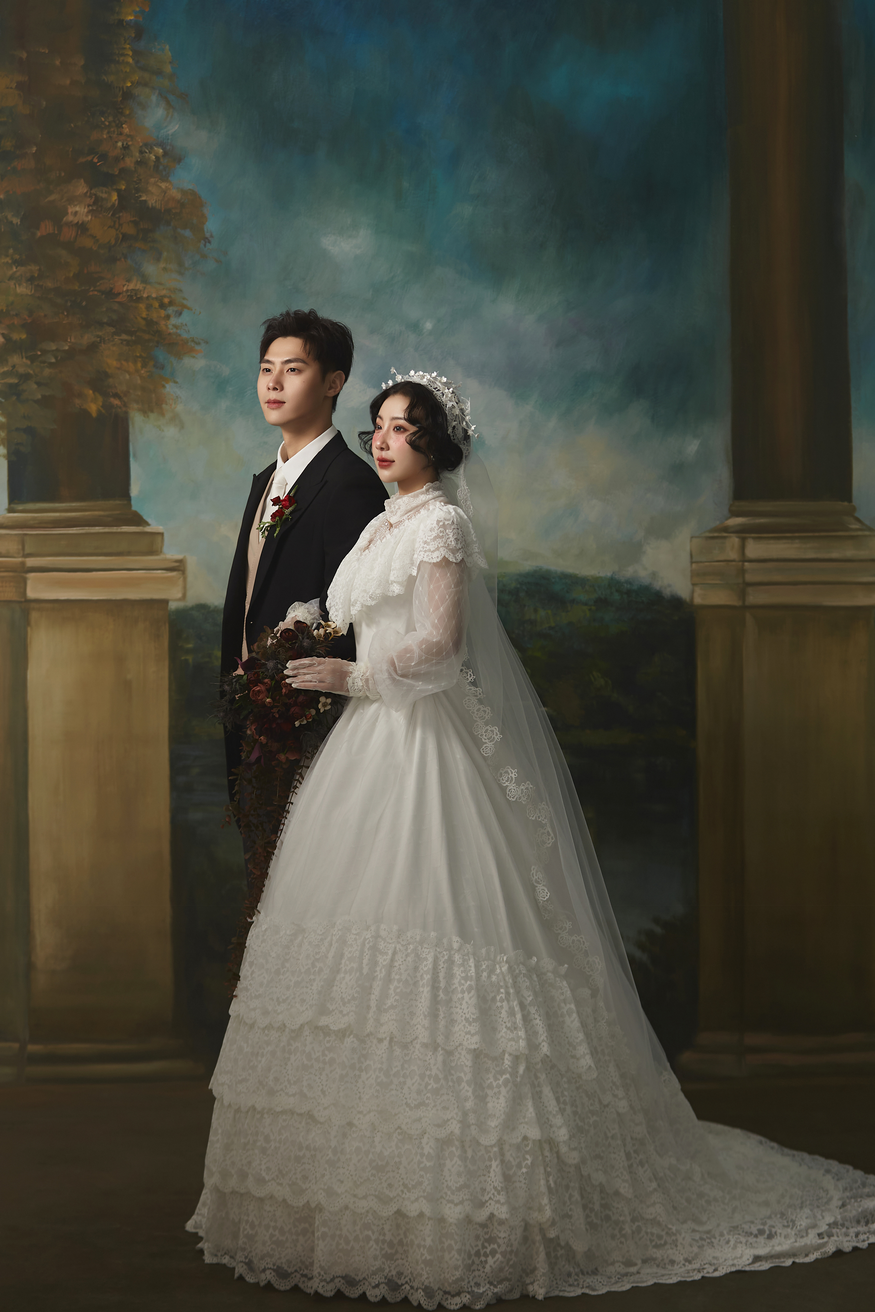 拍婚紗照3888套餐有跟妝+秀和+禮服 