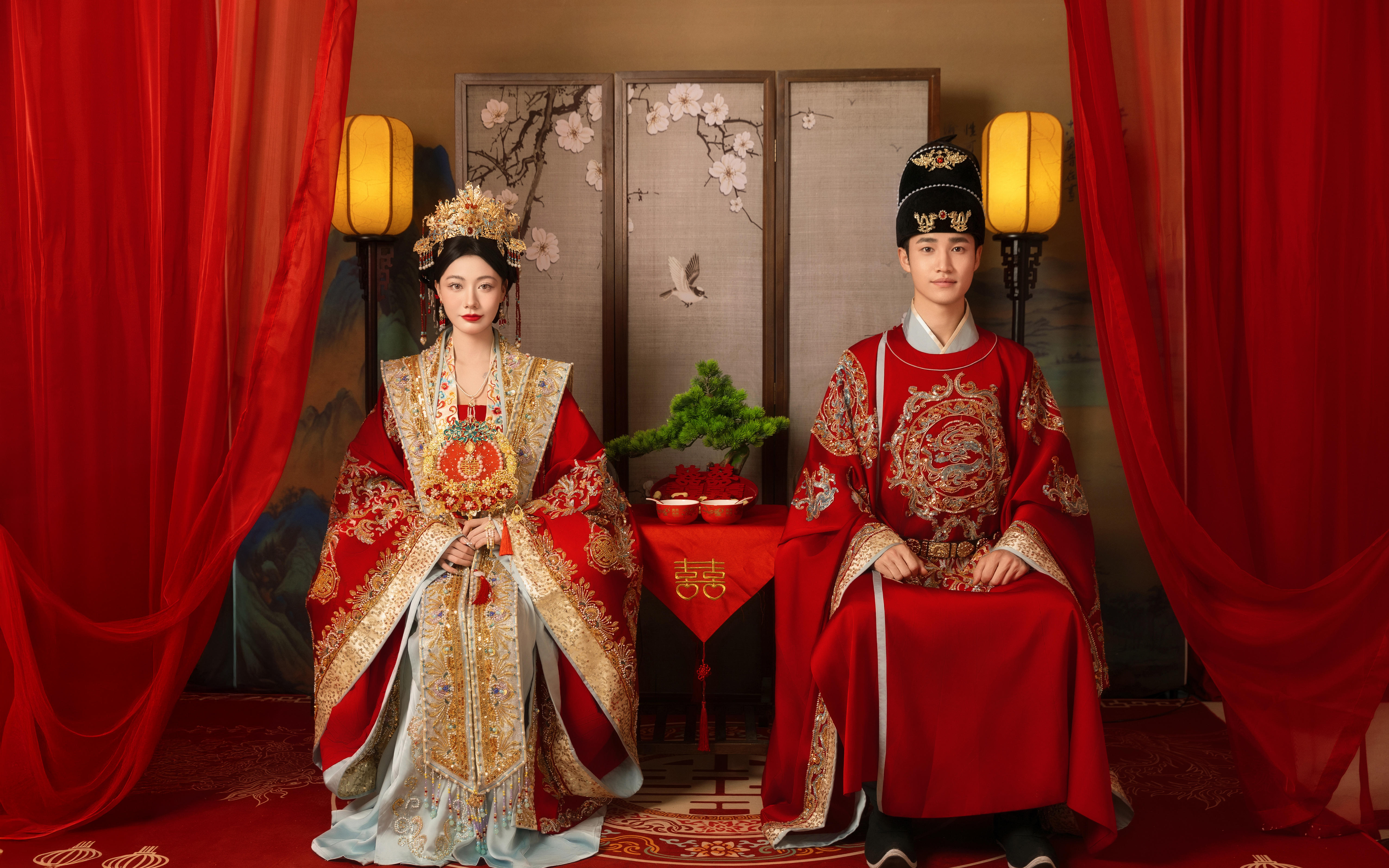 拍了心心念念的中式汉服婚纱照❤太喜欢了