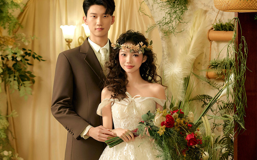 【西北龙摄影】美到失语法式花房婚纱照