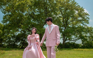 森系粉色婚纱系列