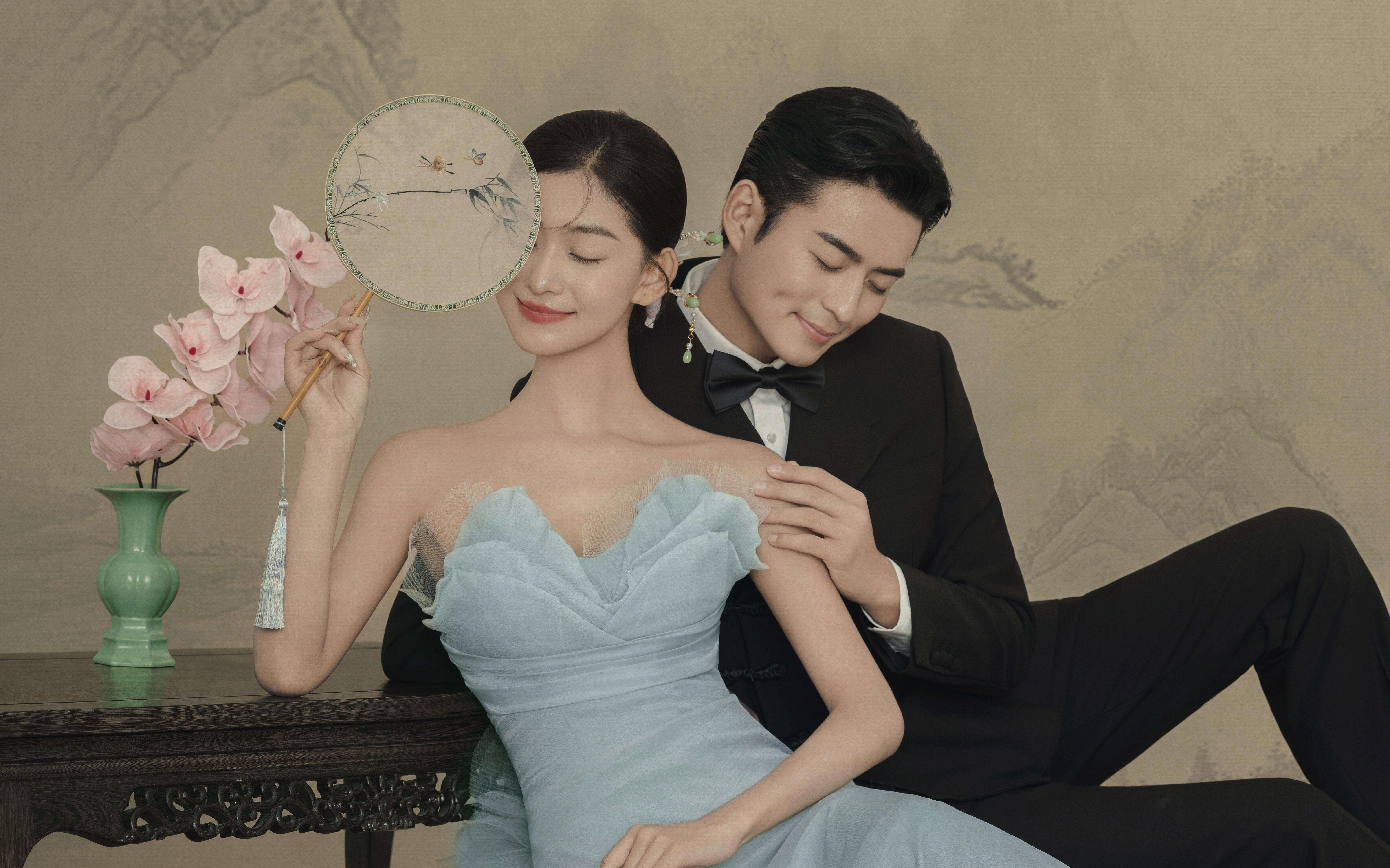 一眼万年的新中式婚纱照~做一回画中人