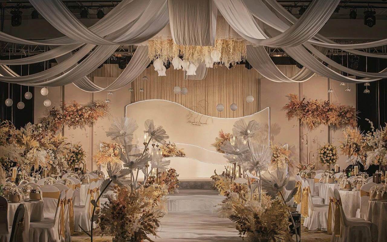 高端韩式婚礼 整体配色系搭配追求简一